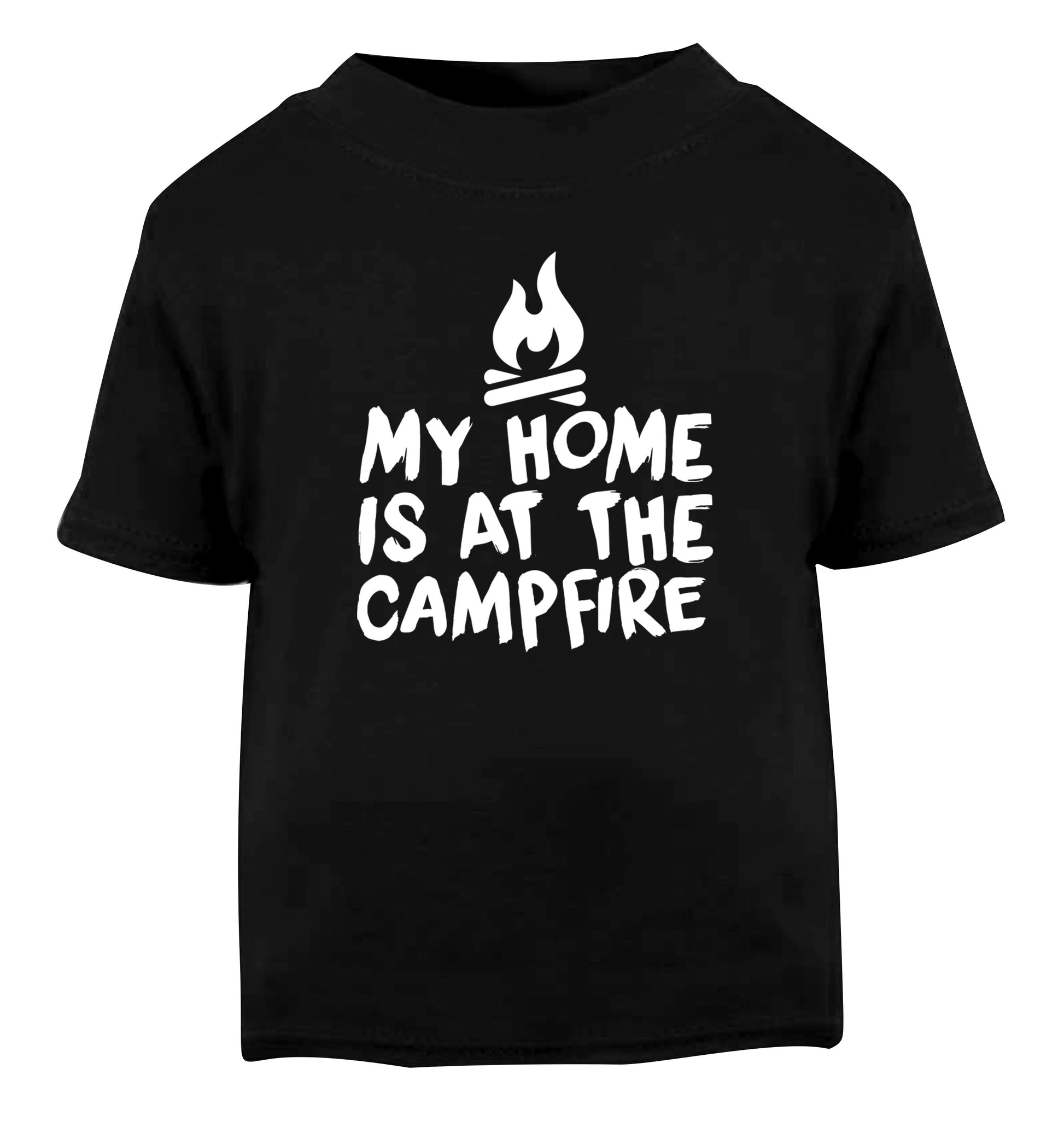 My home is at the campfire Black Baby Toddler Tshirt 2 years