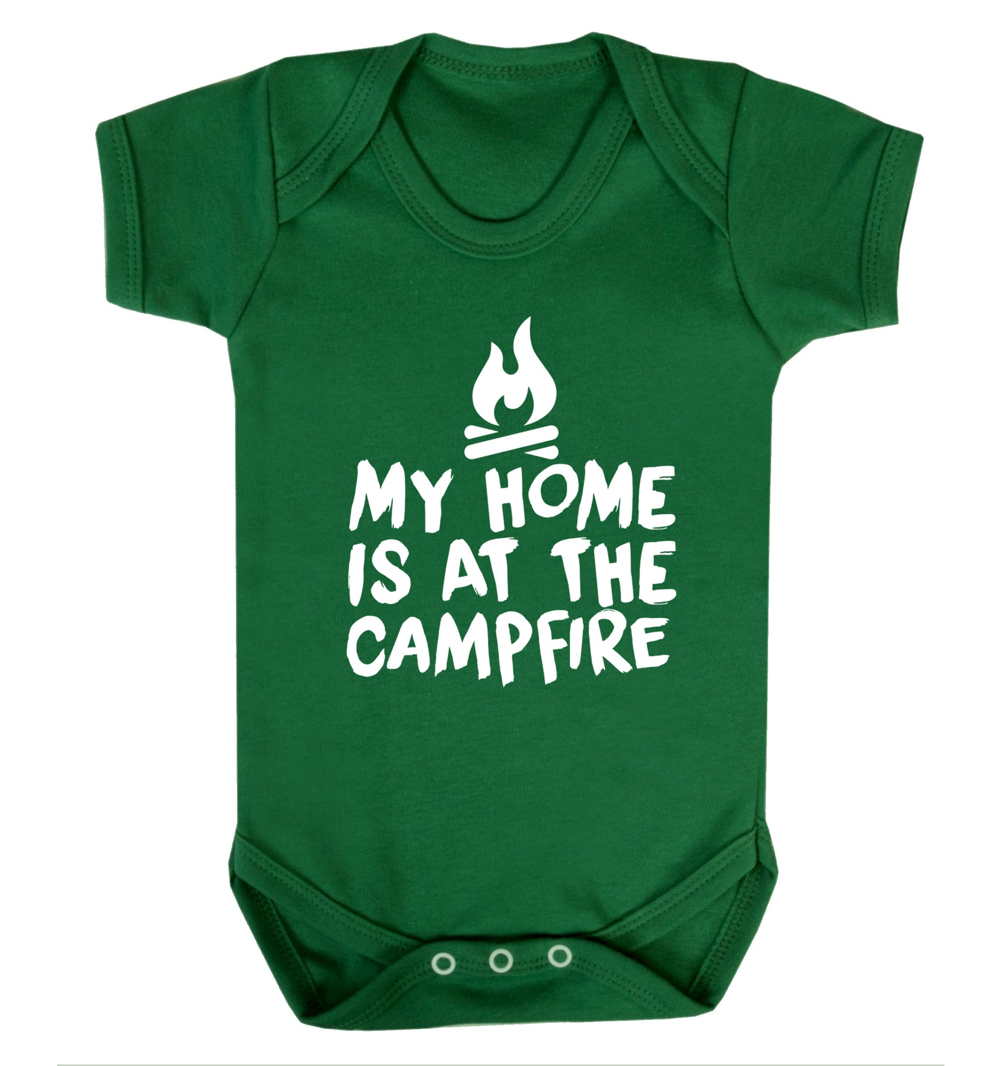 My home is at the campfire Baby Vest green 18-24 months