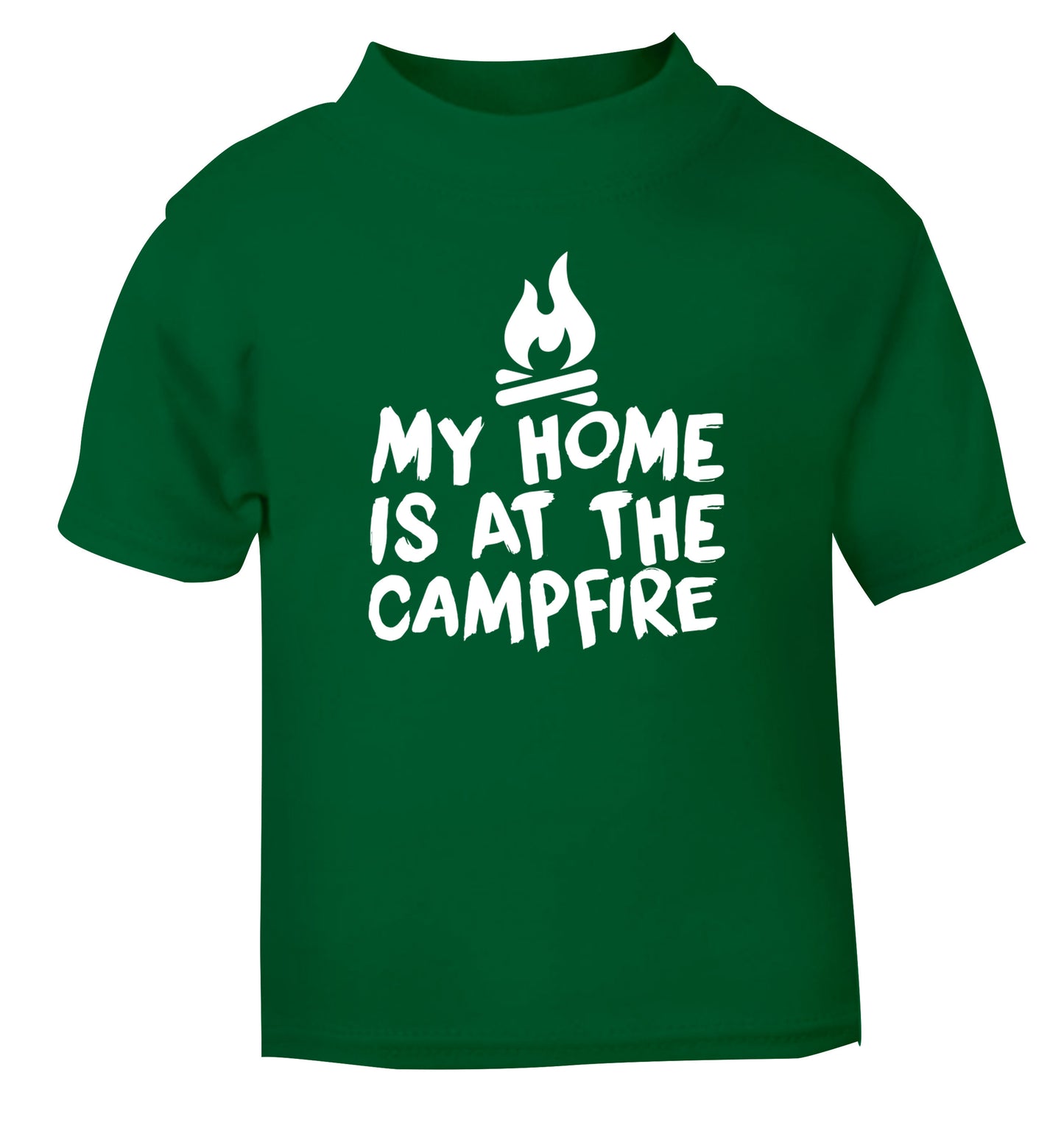 My home is at the campfire green Baby Toddler Tshirt 2 Years