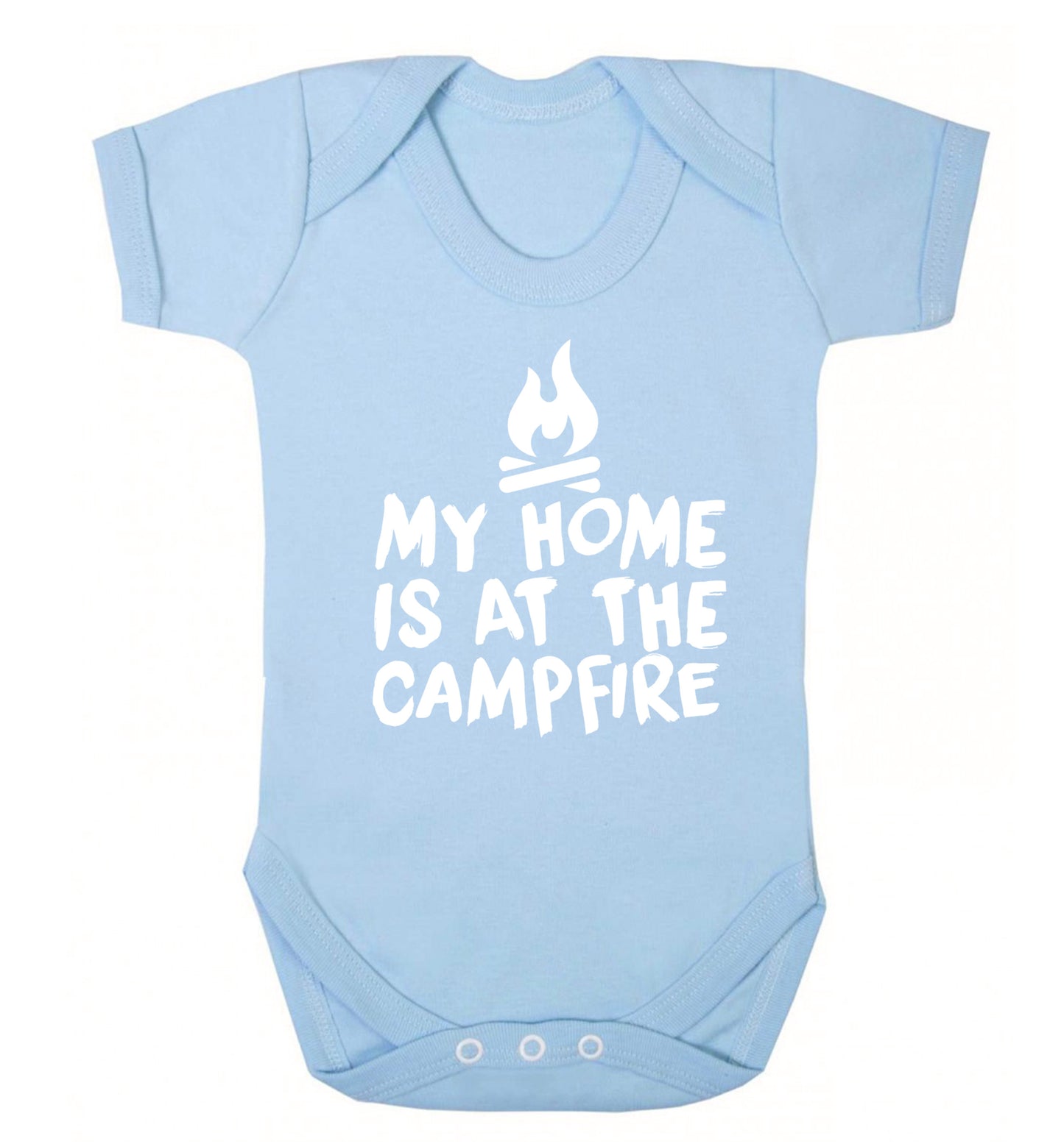 My home is at the campfire Baby Vest pale blue 18-24 months