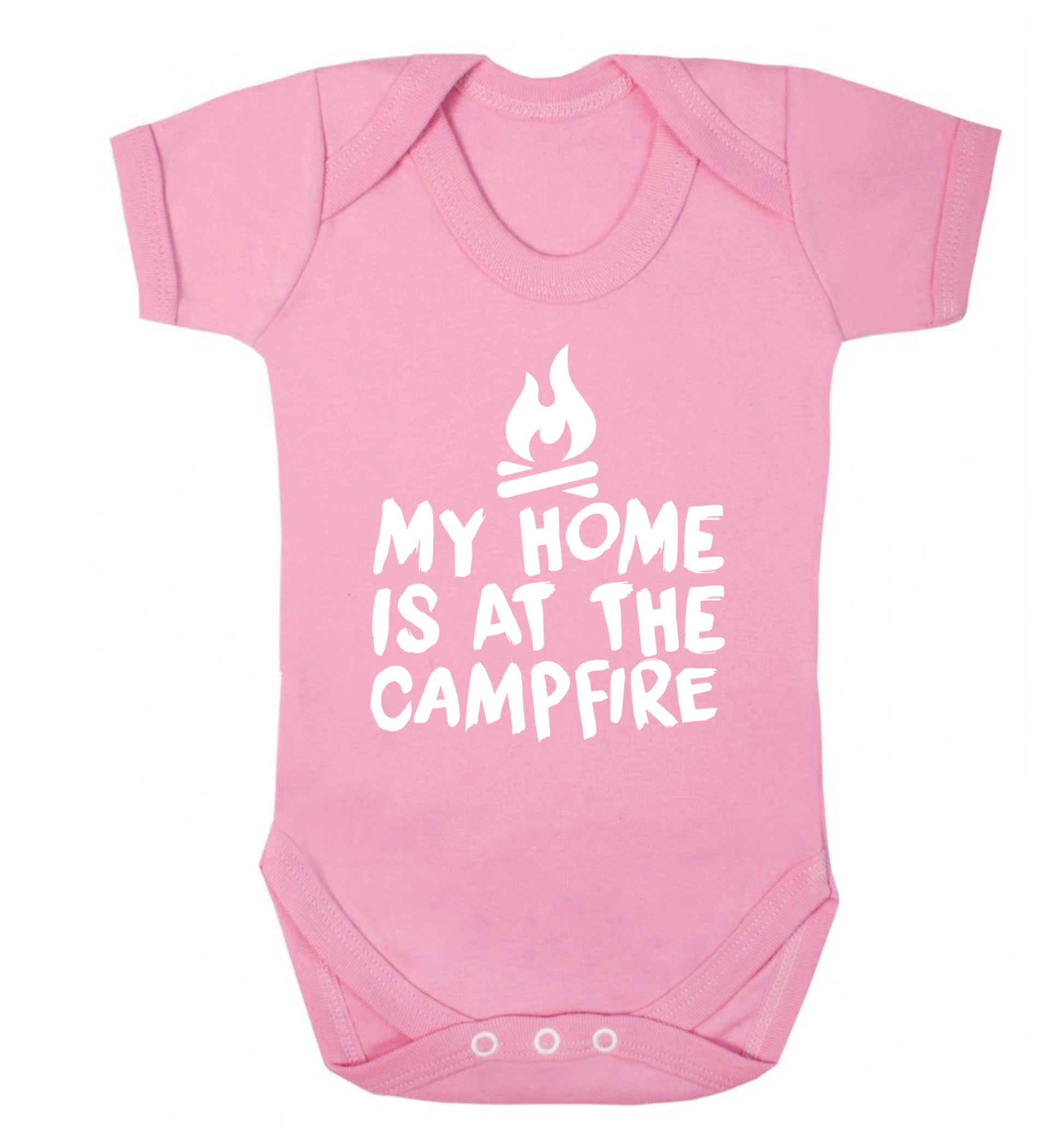 My home is at the campfire Baby Vest pale pink 18-24 months