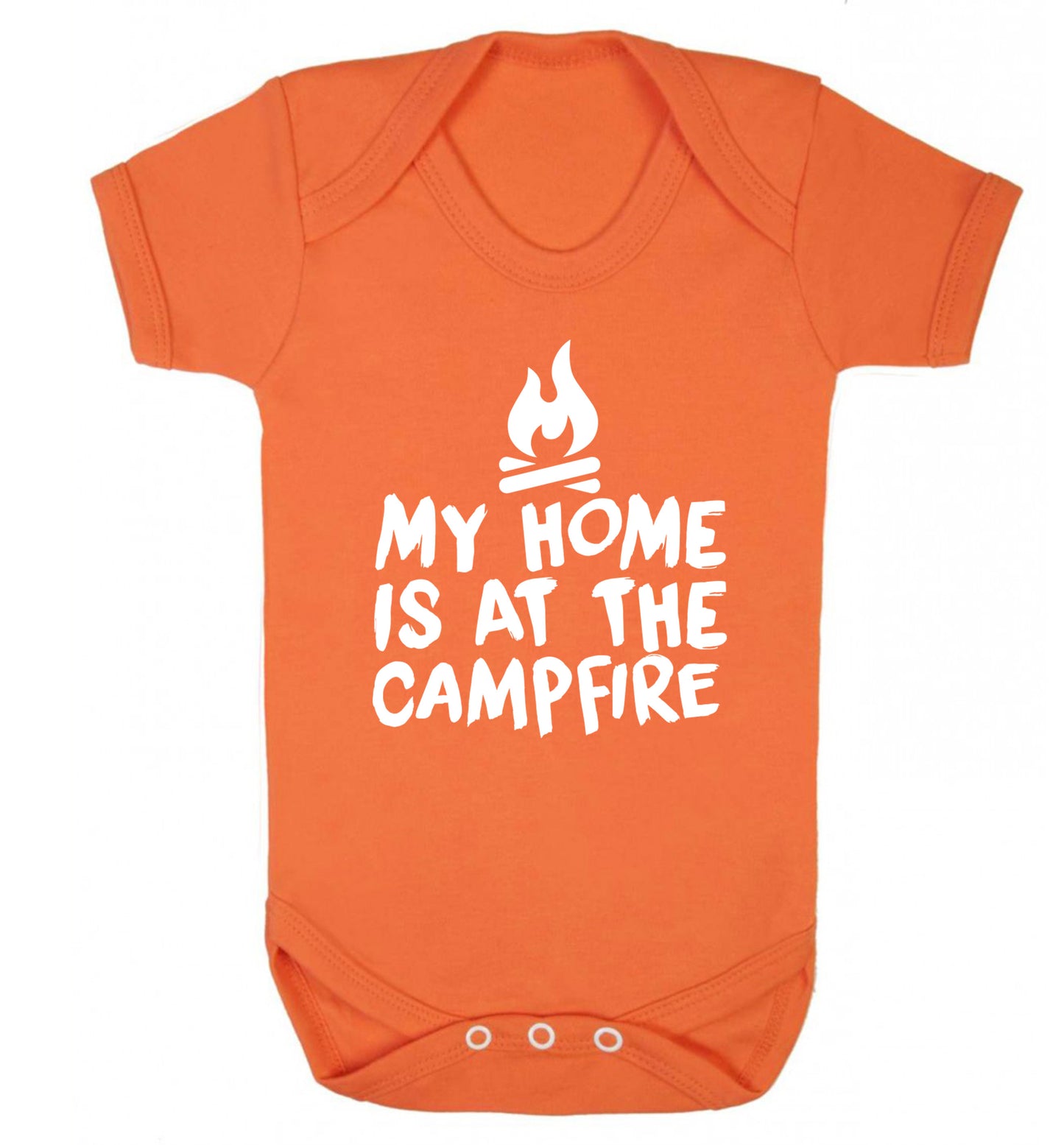 My home is at the campfire Baby Vest orange 18-24 months
