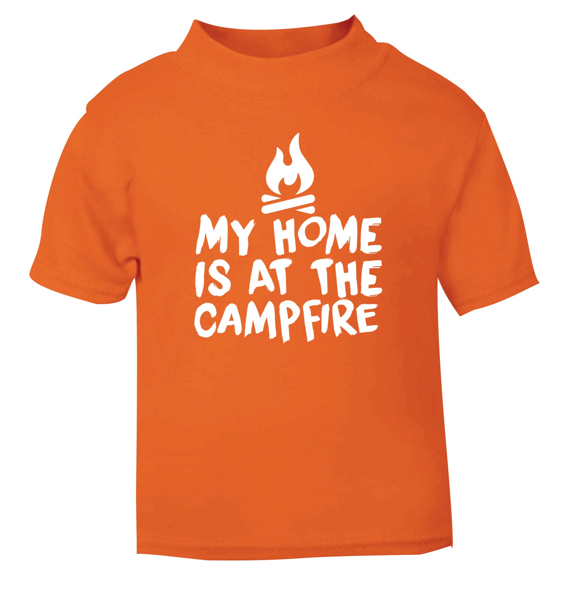 My home is at the campfire orange Baby Toddler Tshirt 2 Years
