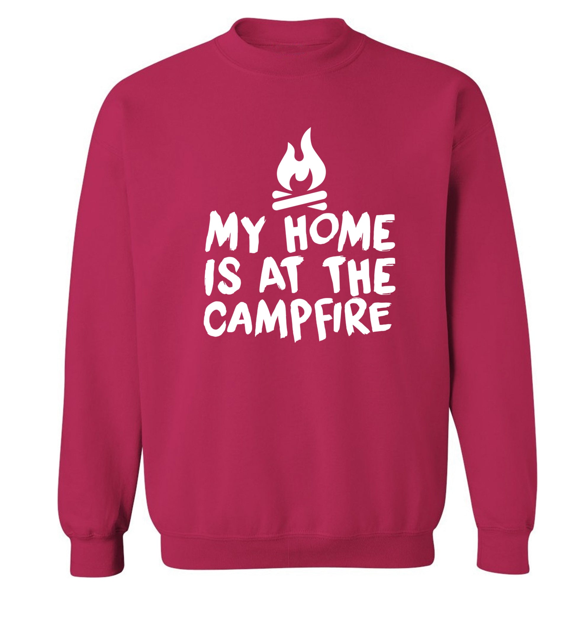 My home is at the campfire Adult's unisex pink Sweater 2XL