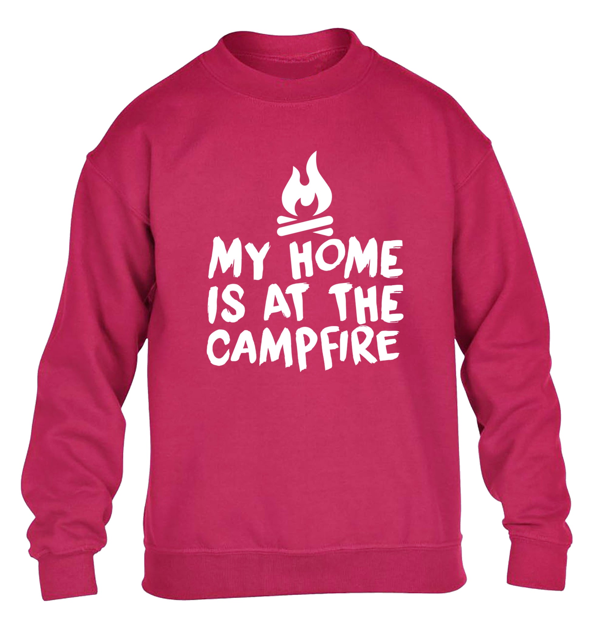 My home is at the campfire children's pink sweater 12-14 Years