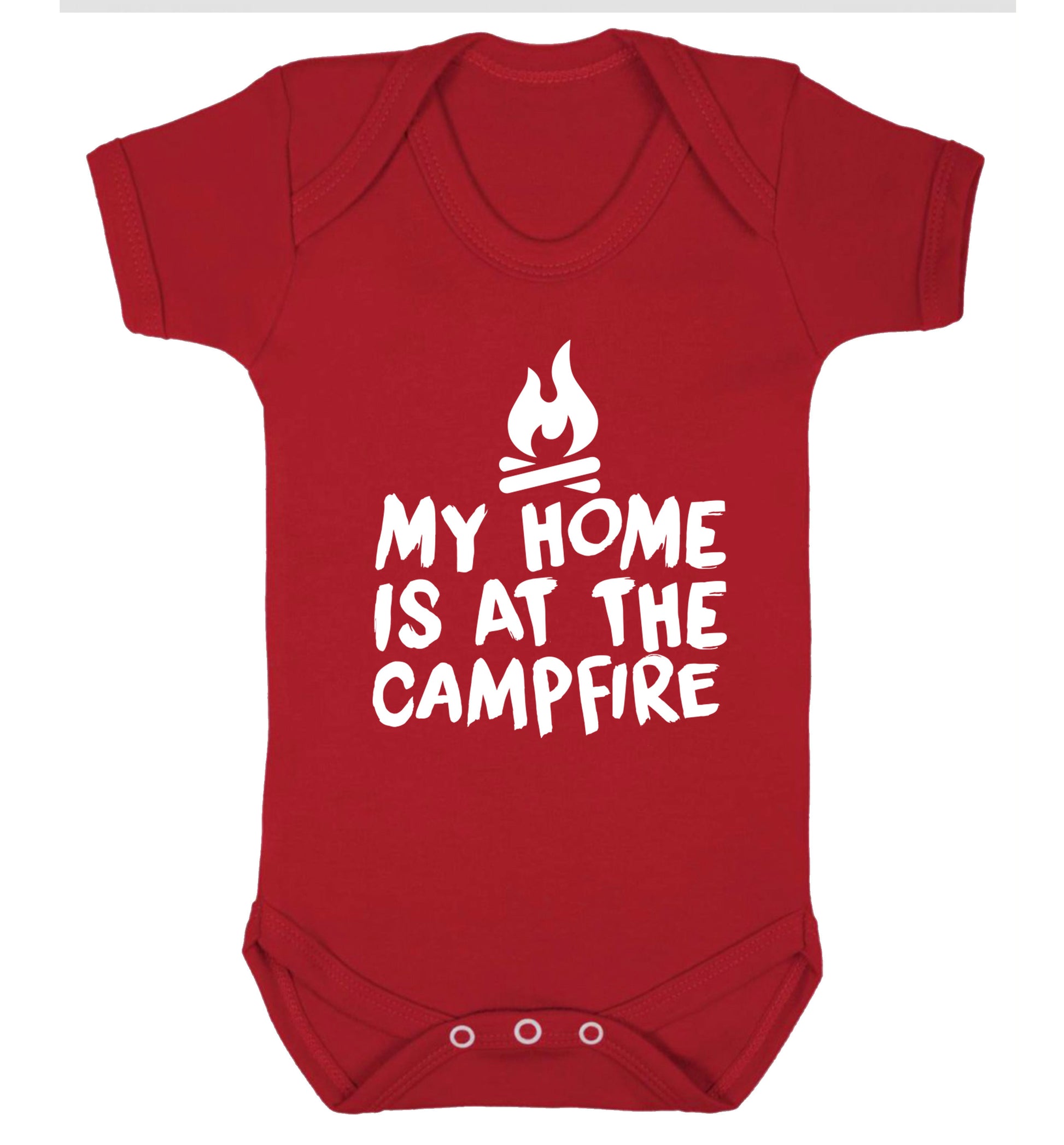 My home is at the campfire Baby Vest red 18-24 months