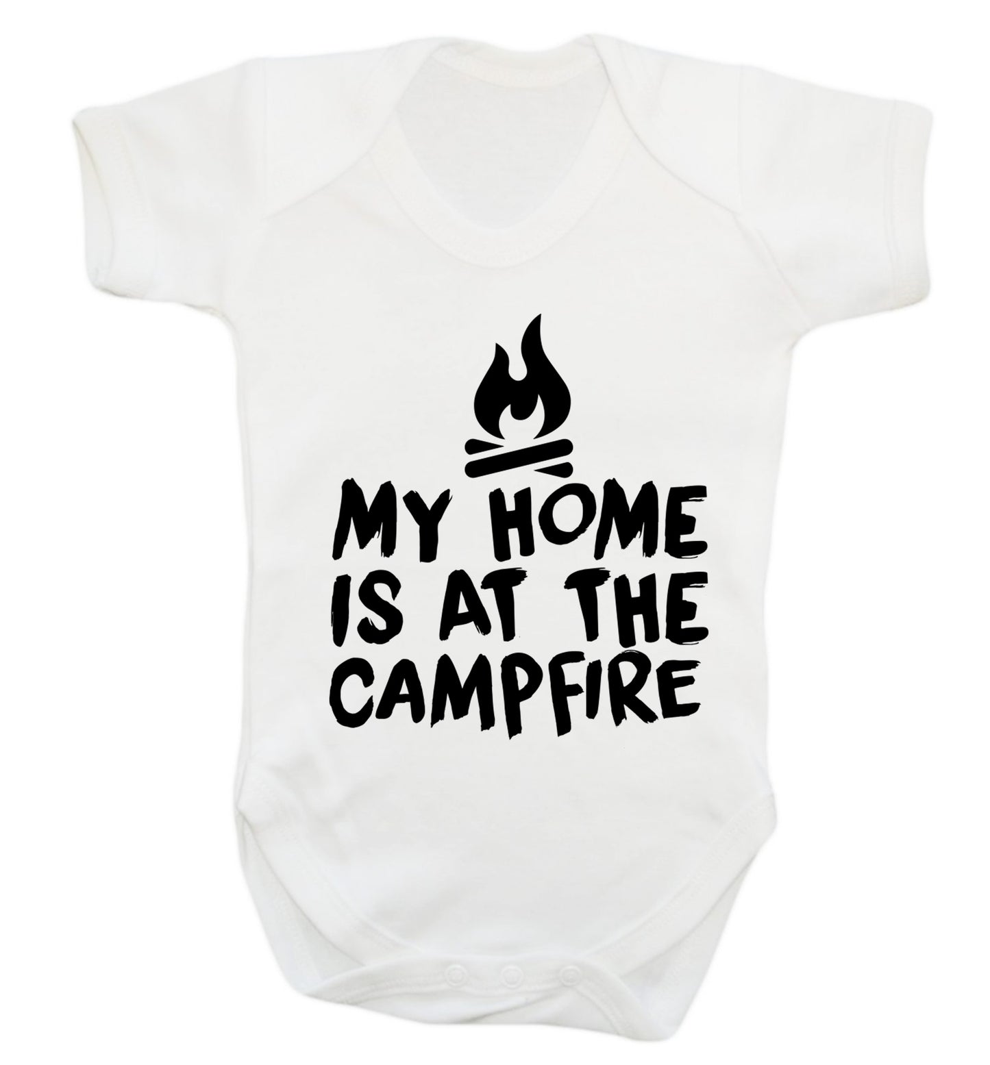 My home is at the campfire Baby Vest white 18-24 months