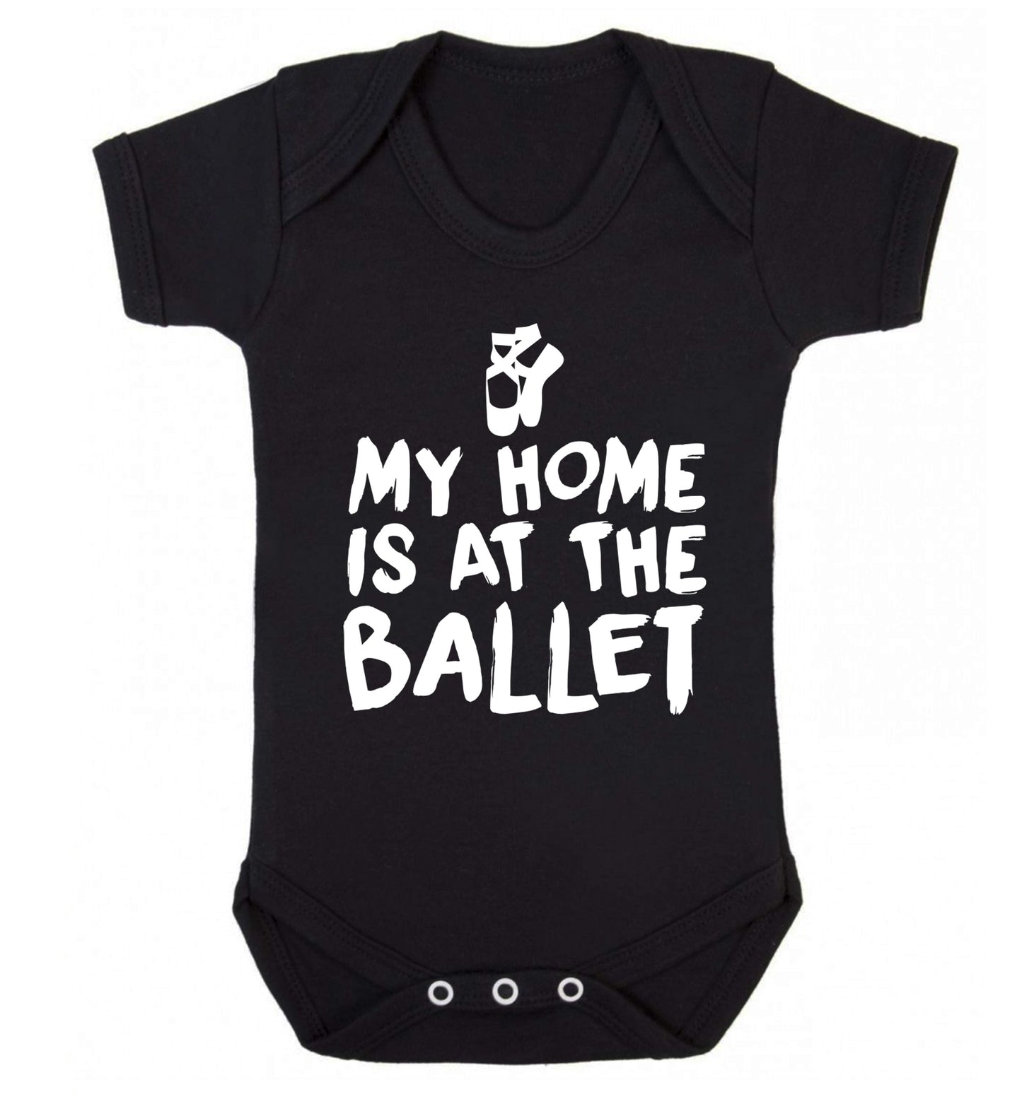 My home is at the dance studio Baby Vest black 18-24 months