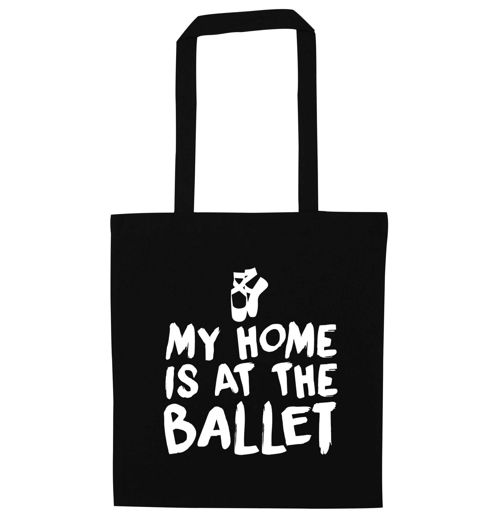 My home is at the dance studio black tote bag