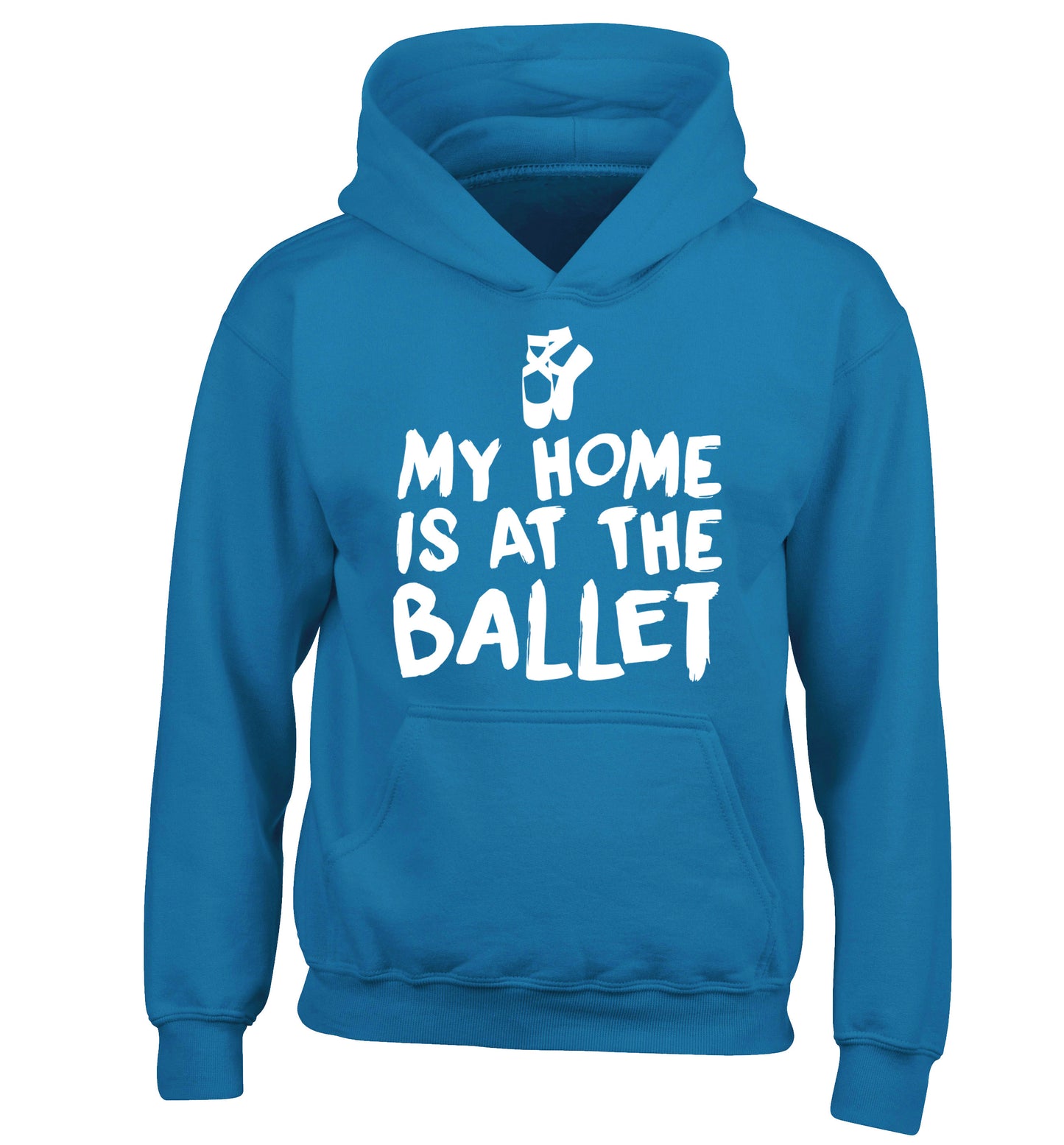 My home is at the dance studio children's blue hoodie 12-14 Years