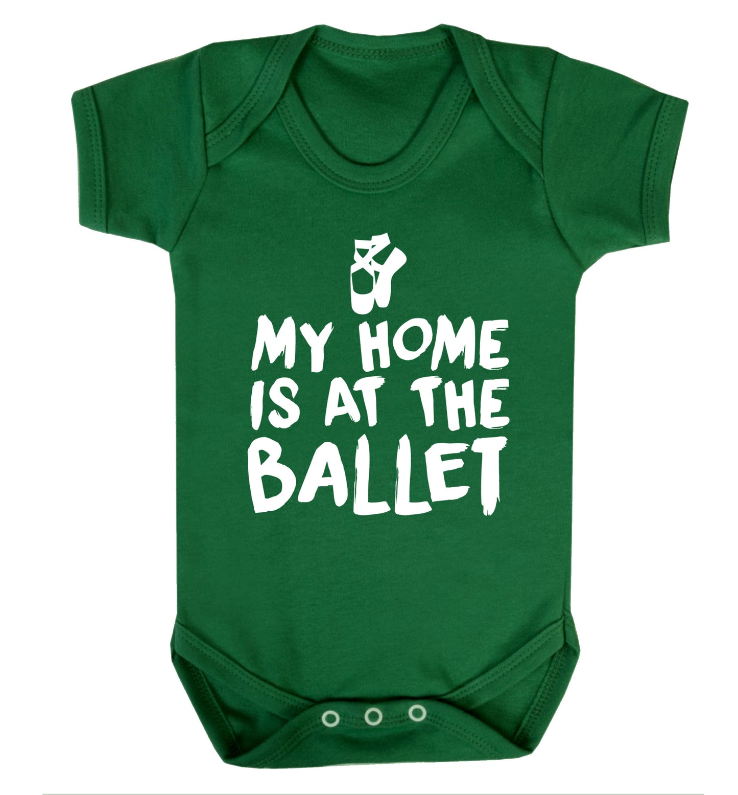 My home is at the dance studio Baby Vest green 18-24 months