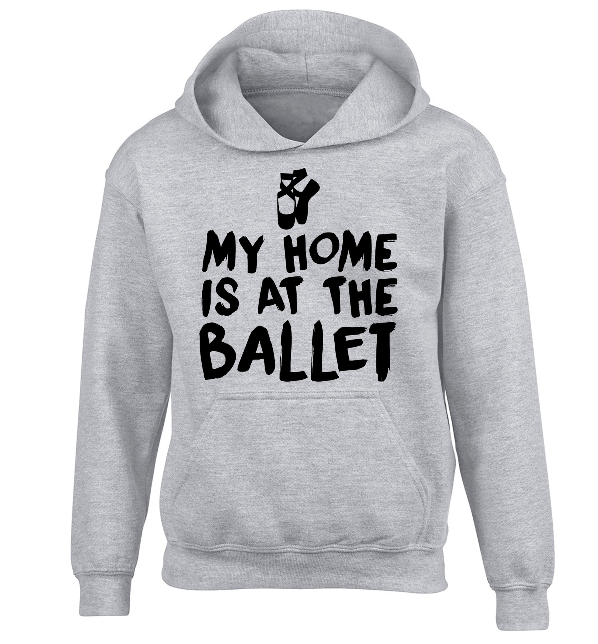 My home is at the dance studio children's grey hoodie 12-14 Years