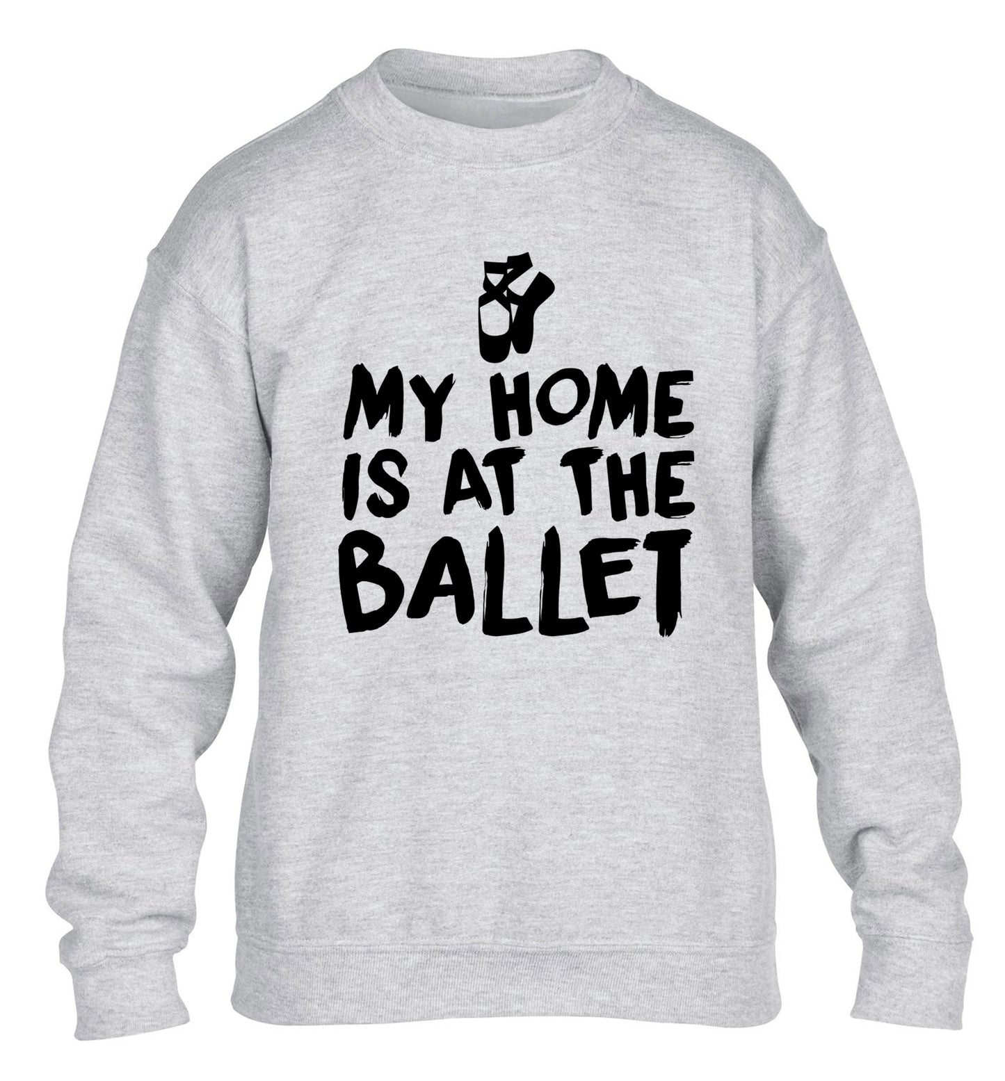 My home is at the ballet children's grey sweater 12-14 Years