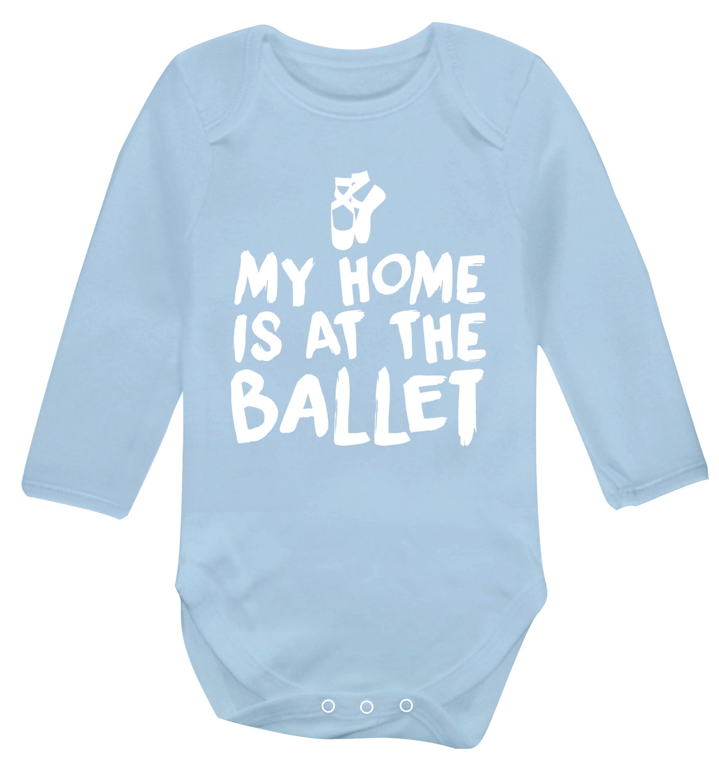 My home is at the dance studio Baby Vest long sleeved pale blue 6-12 months