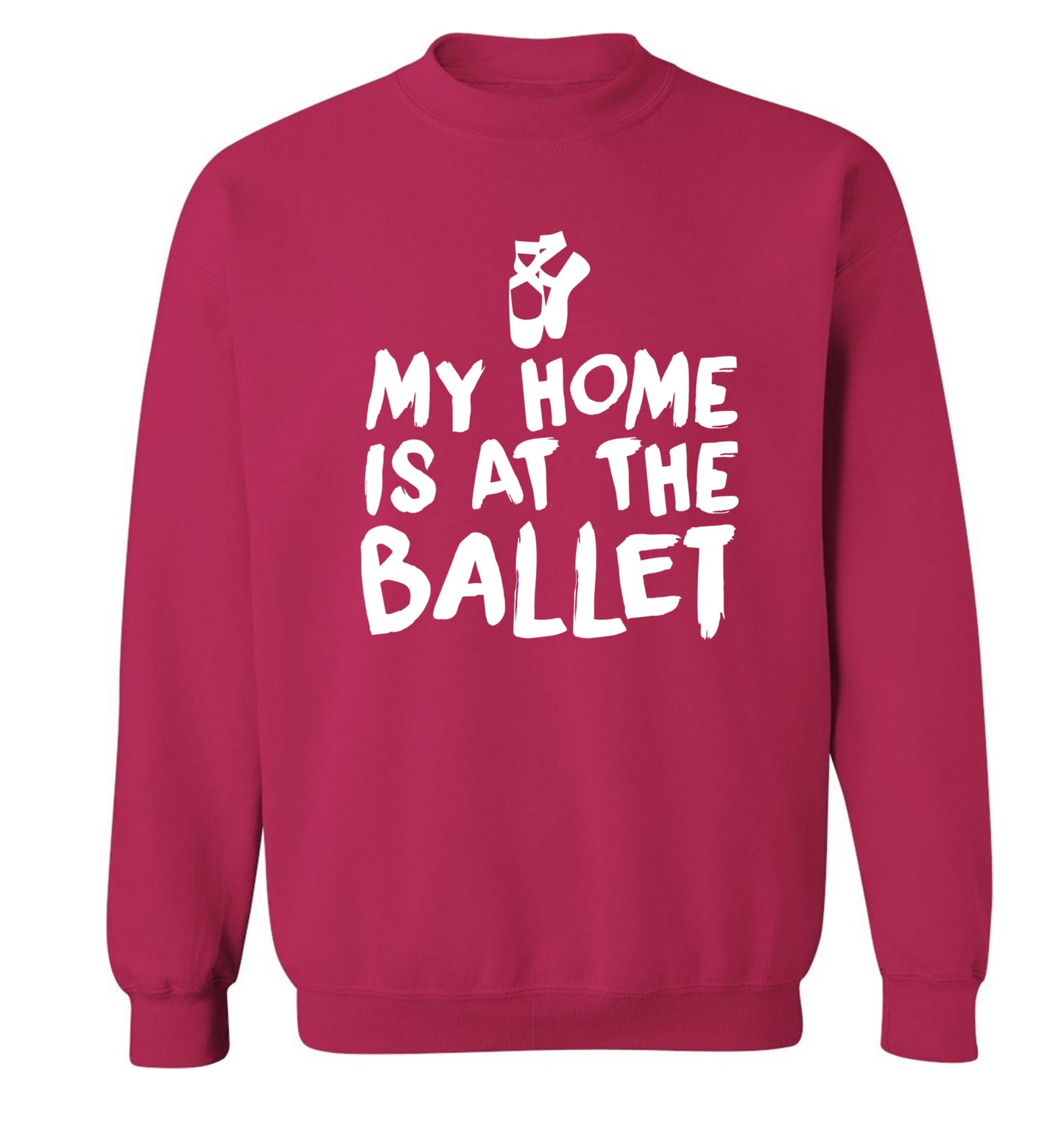 My home is at the ballet Adult's unisex pink Sweater 2XL