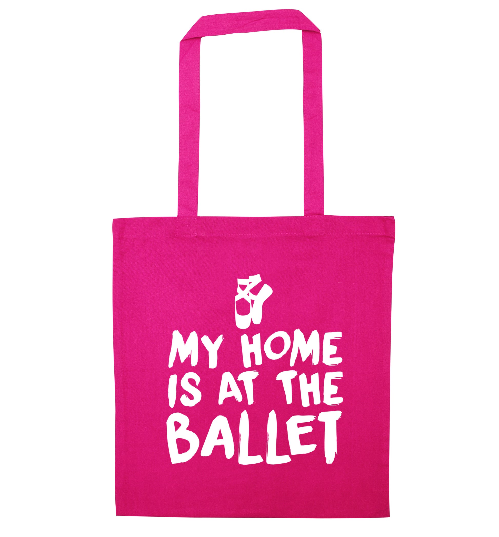 My home is at the ballet pink tote bag