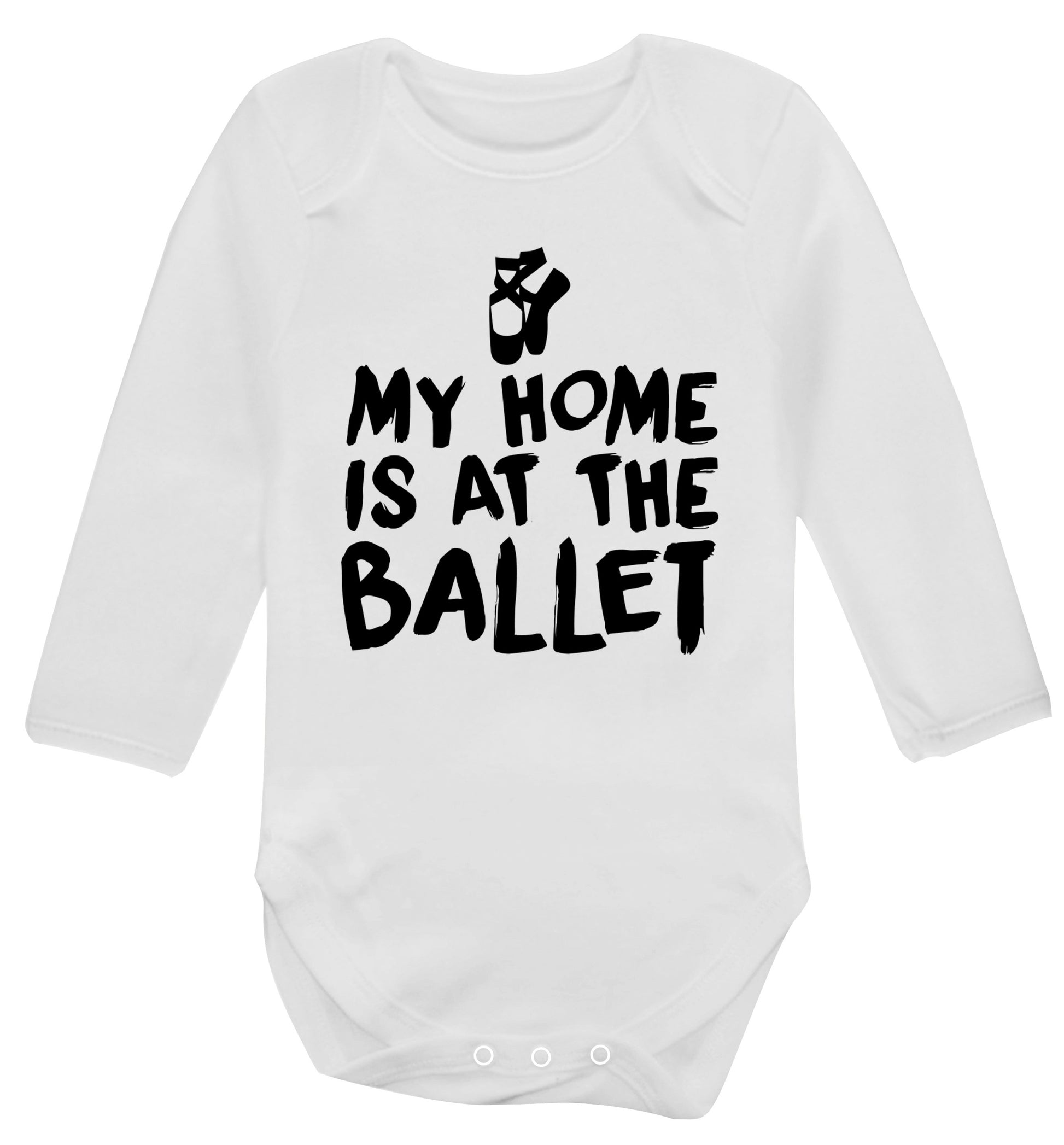 My home is at the dance studio Baby Vest long sleeved white 6-12 months