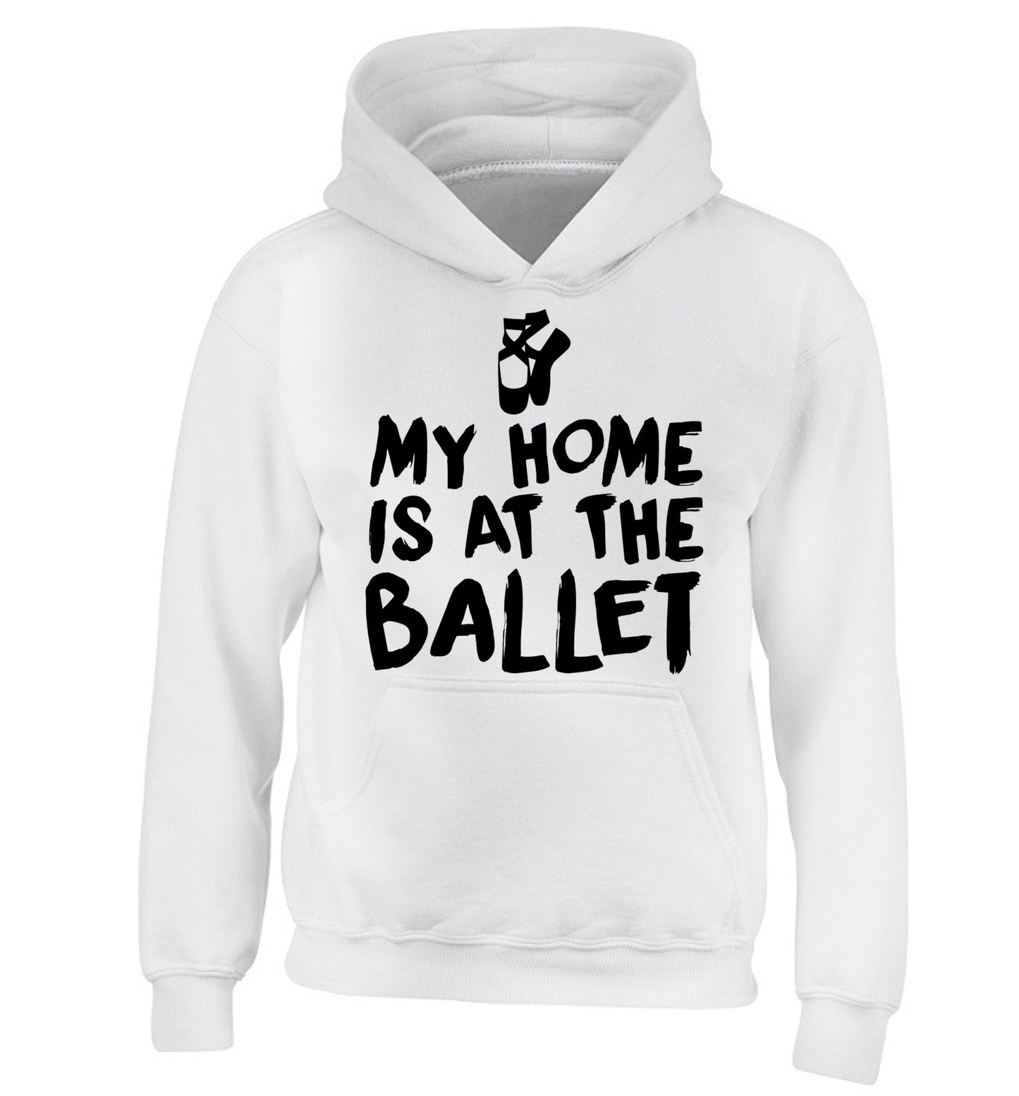 My home is at the dance studio children's white hoodie 12-14 Years