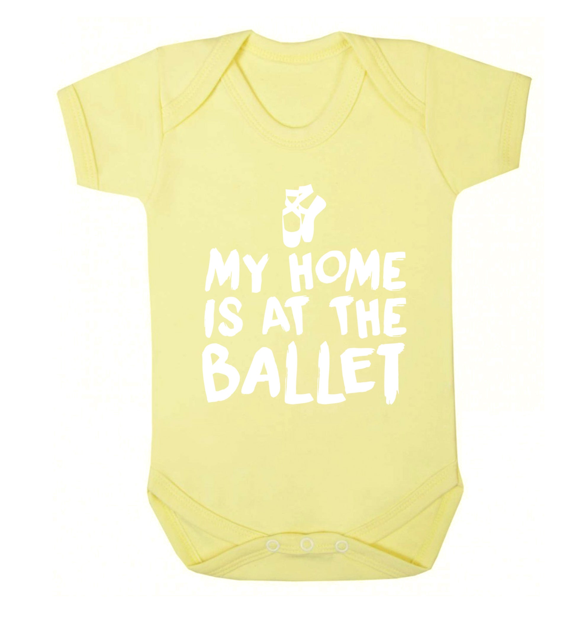 My home is at the dance studio Baby Vest pale yellow 18-24 months