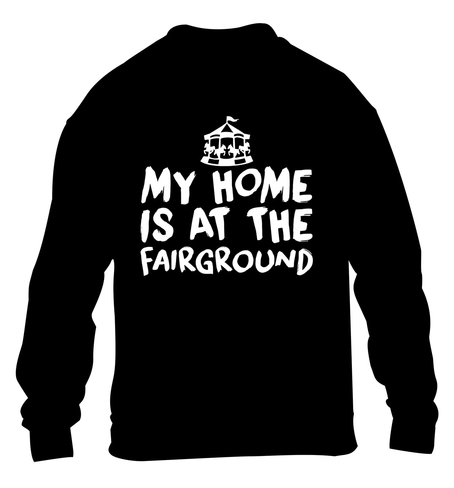My home is at the fairground children's black sweater 12-14 Years