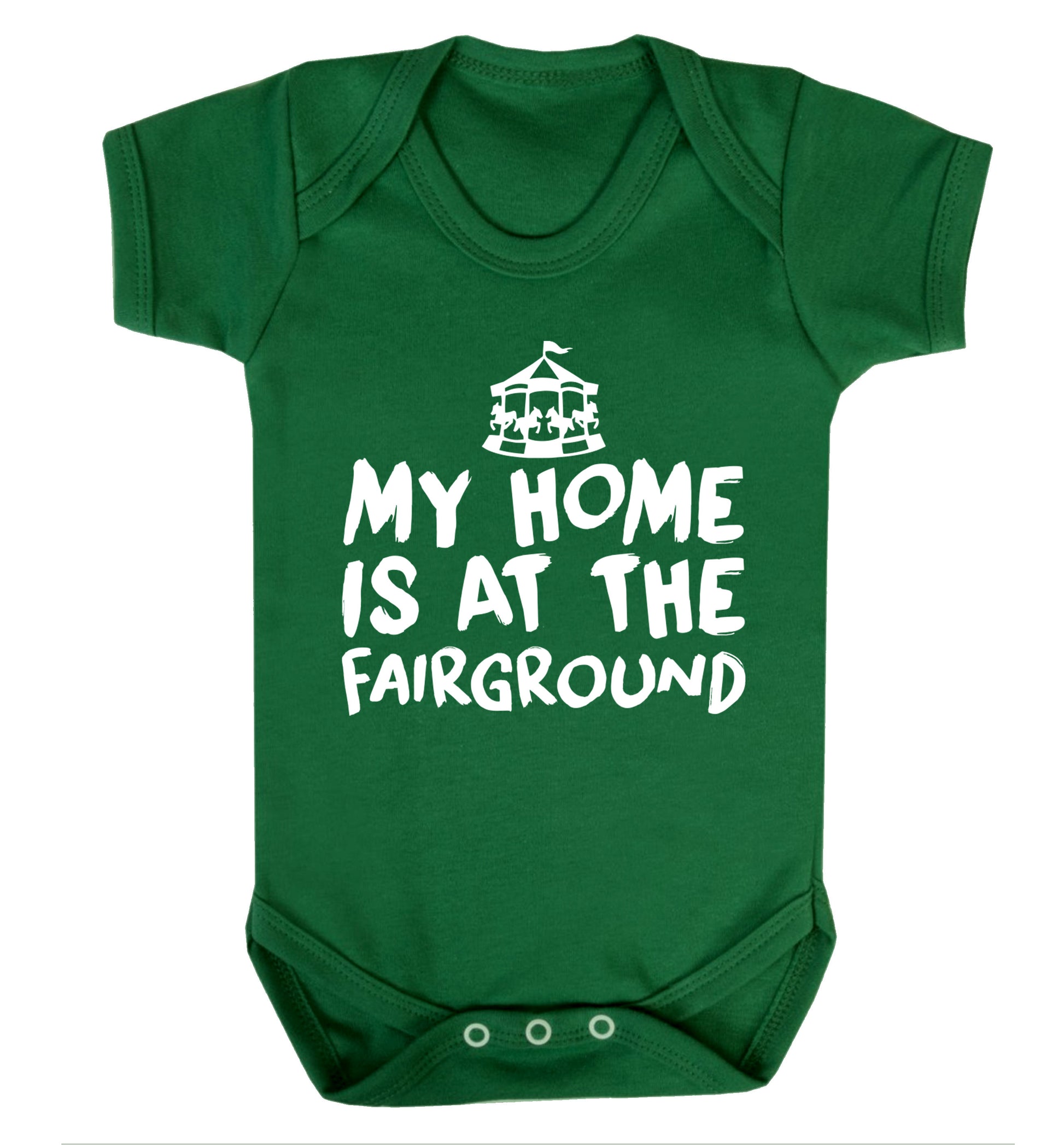 My home is at the fairground Baby Vest green 18-24 months