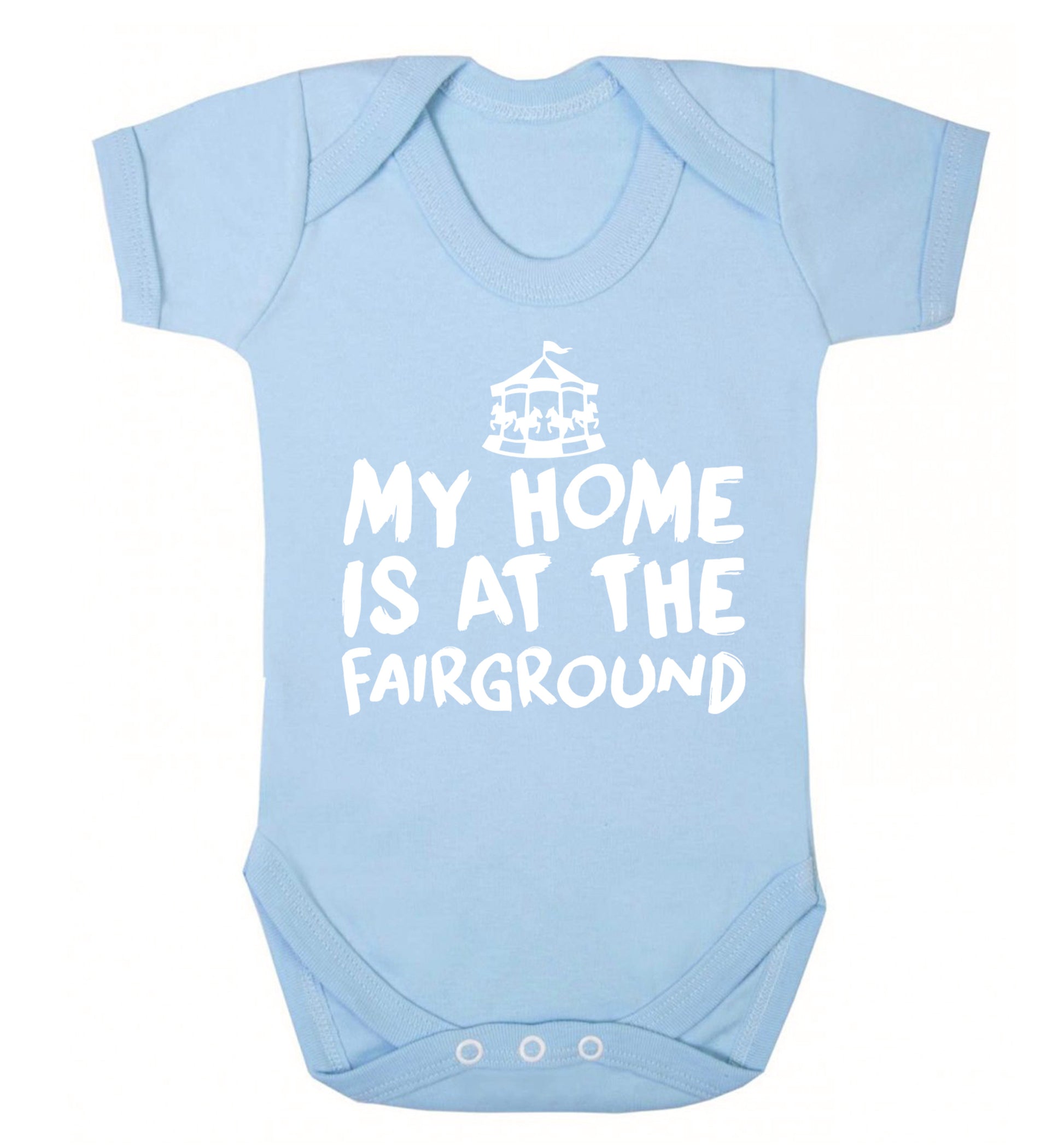 My home is at the fairground Baby Vest pale blue 18-24 months