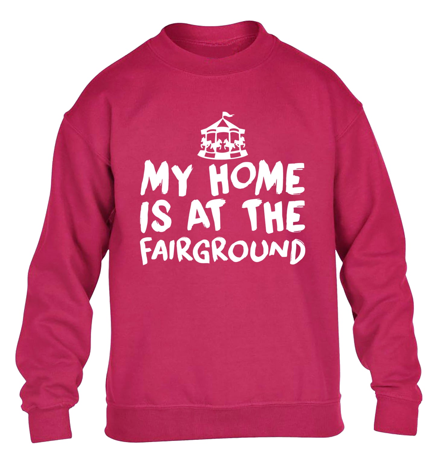 My home is at the fairground children's pink sweater 12-14 Years