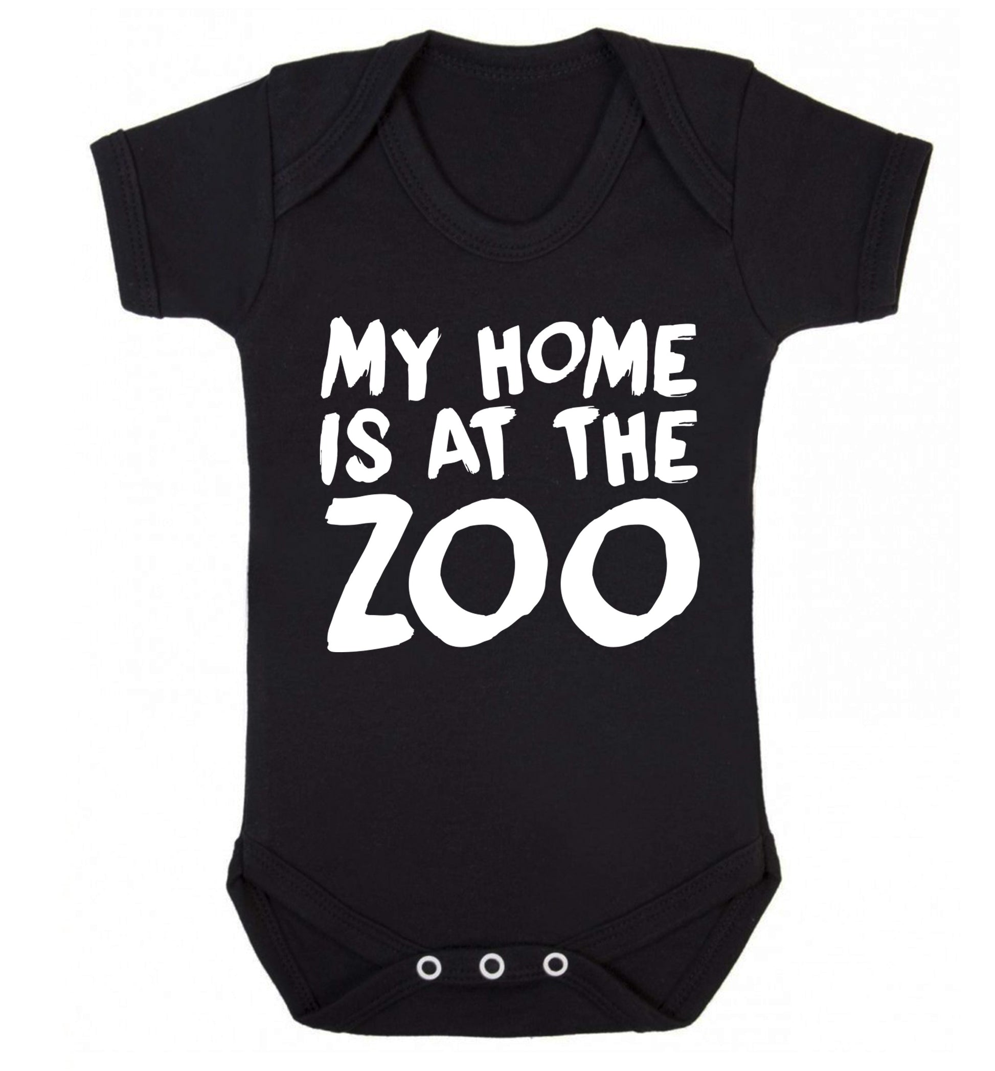 My home is at the zoo Baby Vest black 18-24 months