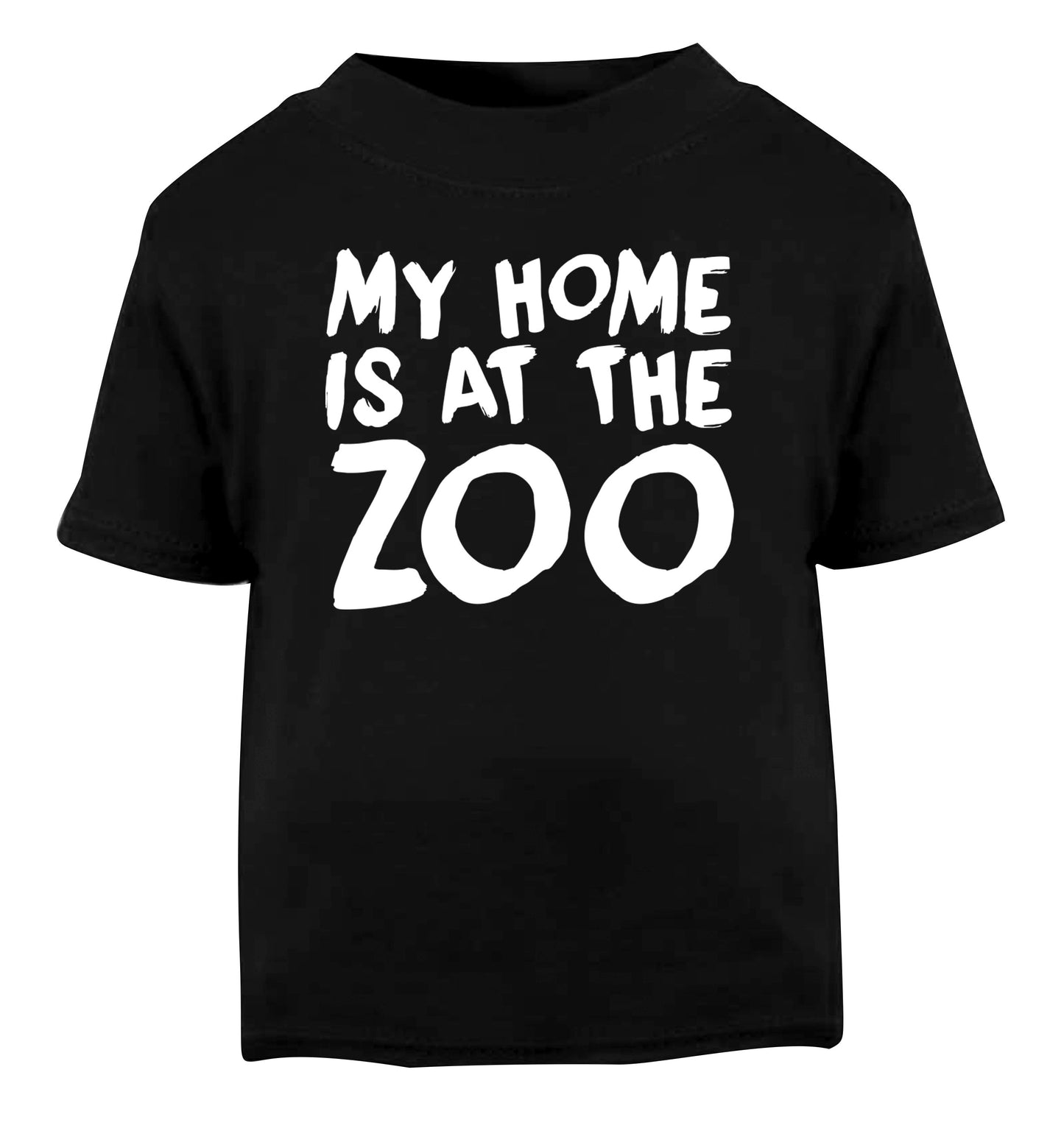 My home is at the zoo Black Baby Toddler Tshirt 2 years