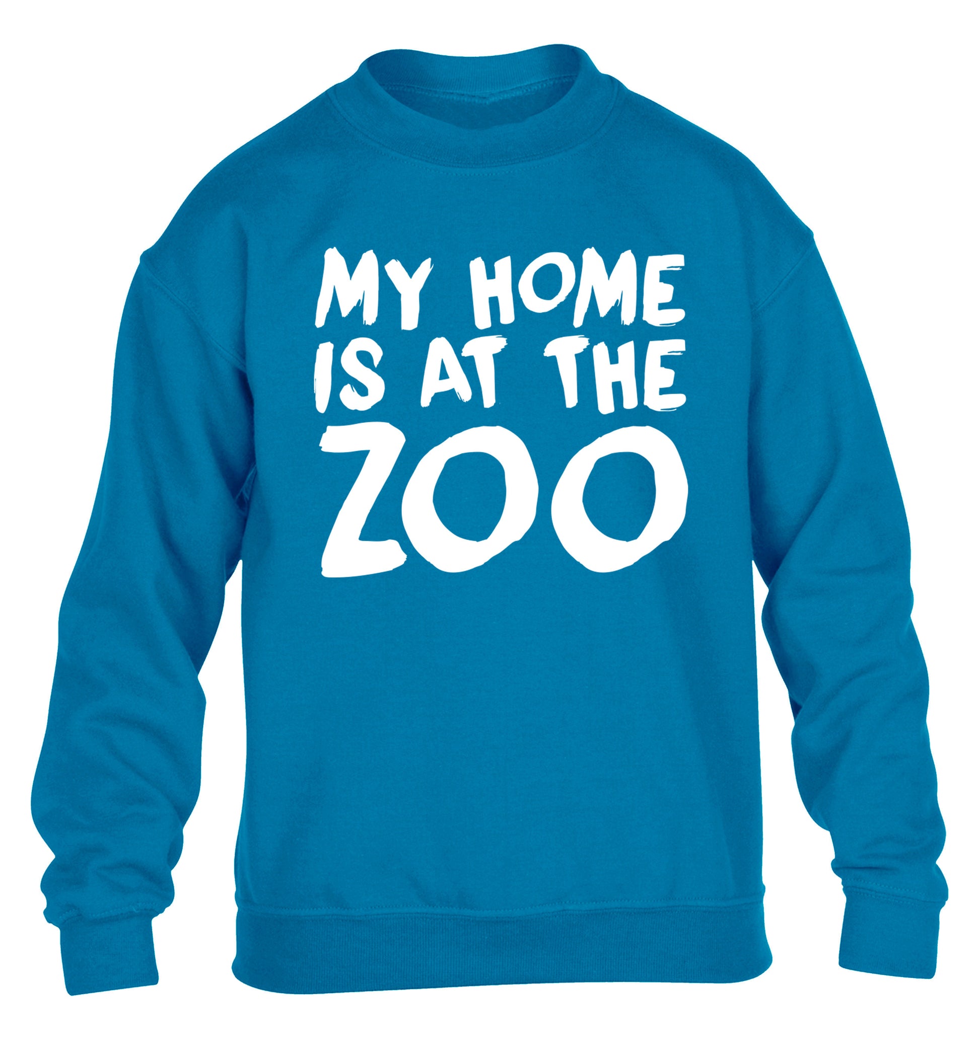 My home is at the zoo children's blue sweater 12-14 Years
