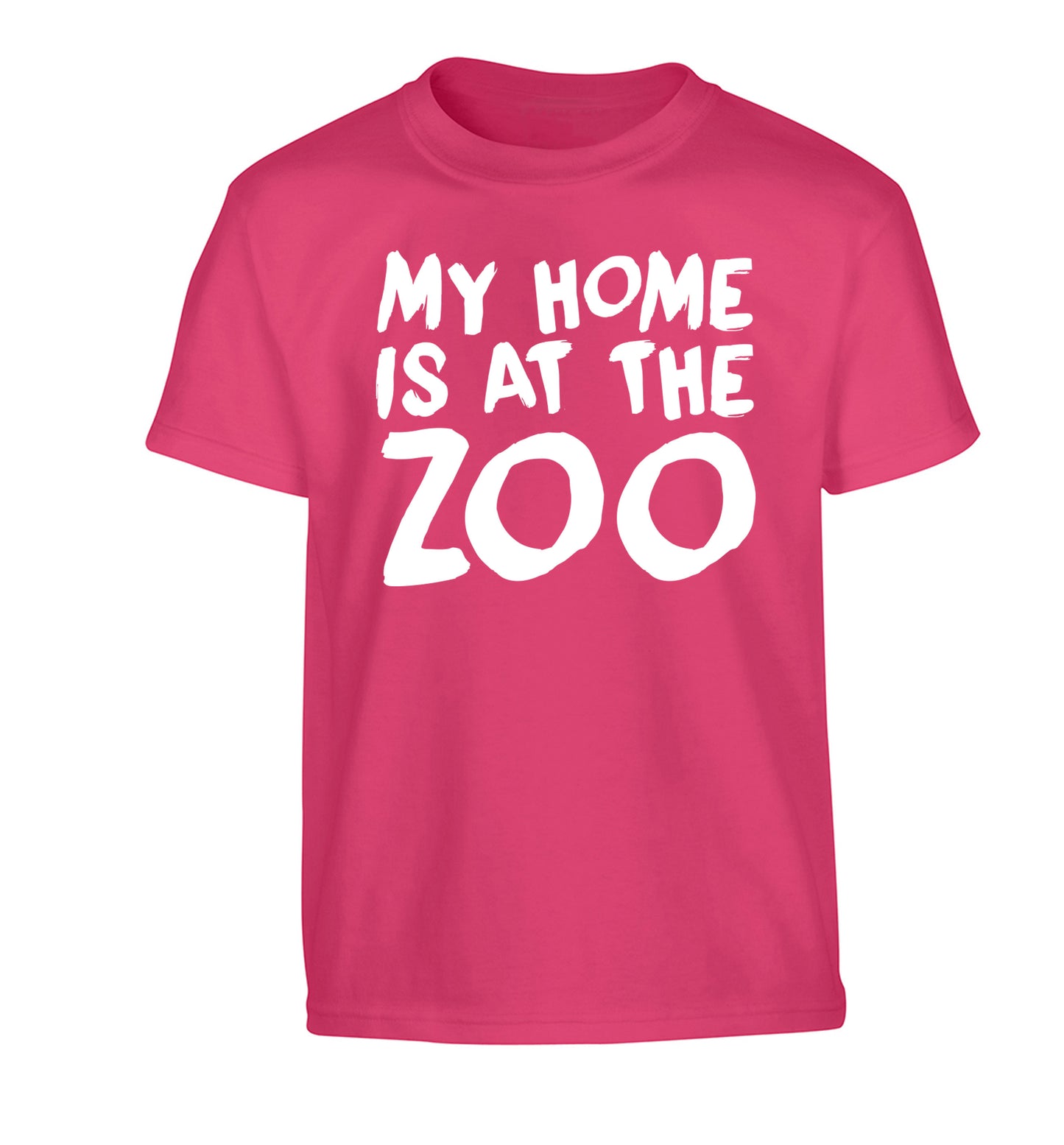 My home is at the zoo Children's pink Tshirt 12-14 Years