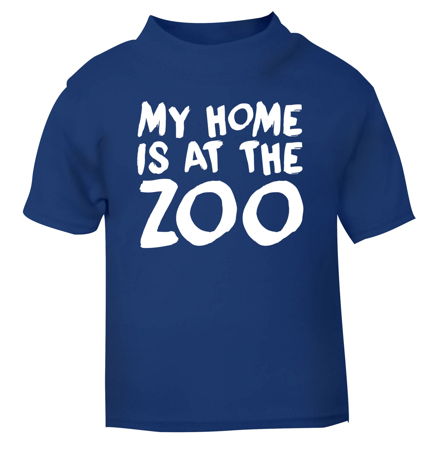 My home is at the zoo blue Baby Toddler Tshirt 2 Years