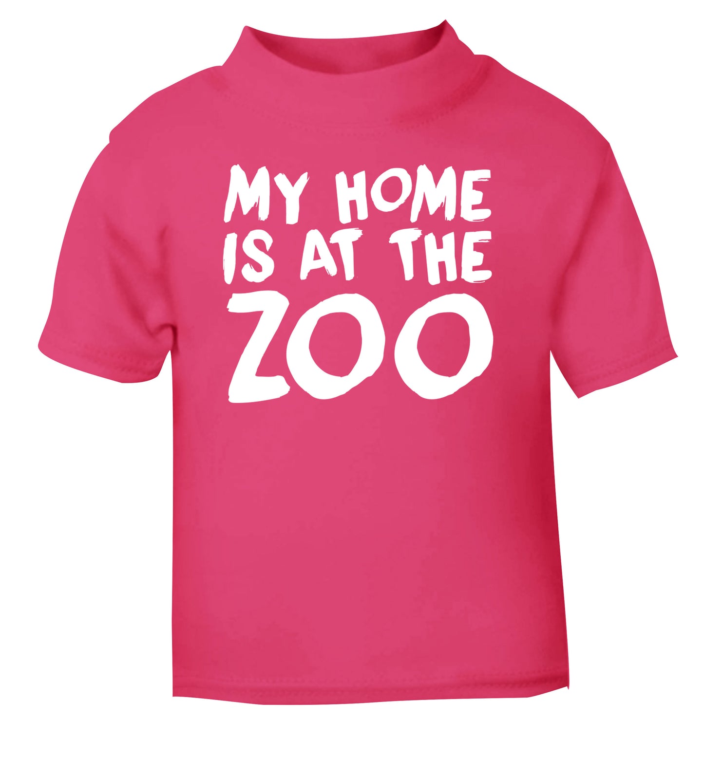 My home is at the zoo pink Baby Toddler Tshirt 2 Years