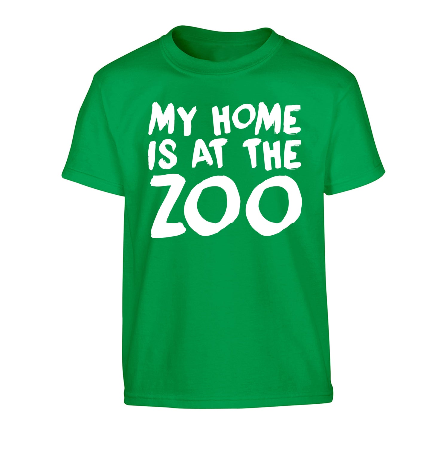 My home is at the zoo Children's green Tshirt 12-14 Years