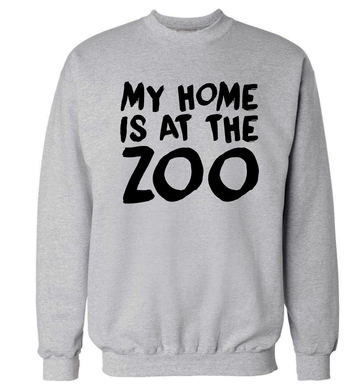 My home is at the zoo Adult's unisex grey Sweater 2XL