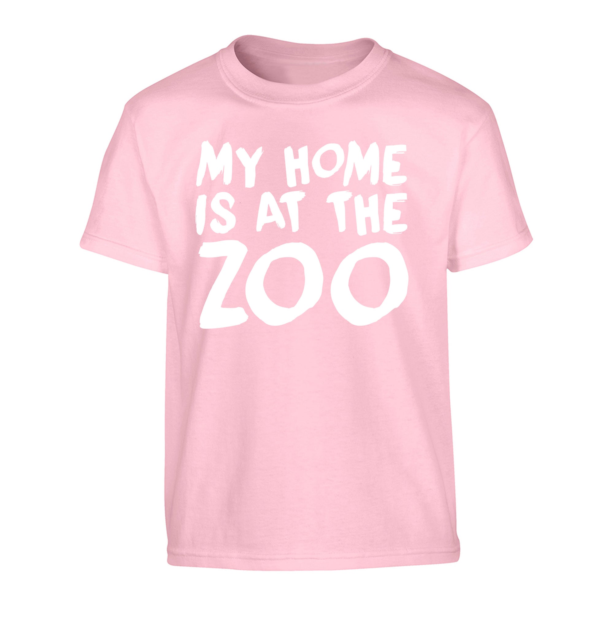 My home is at the zoo Children's light pink Tshirt 12-14 Years