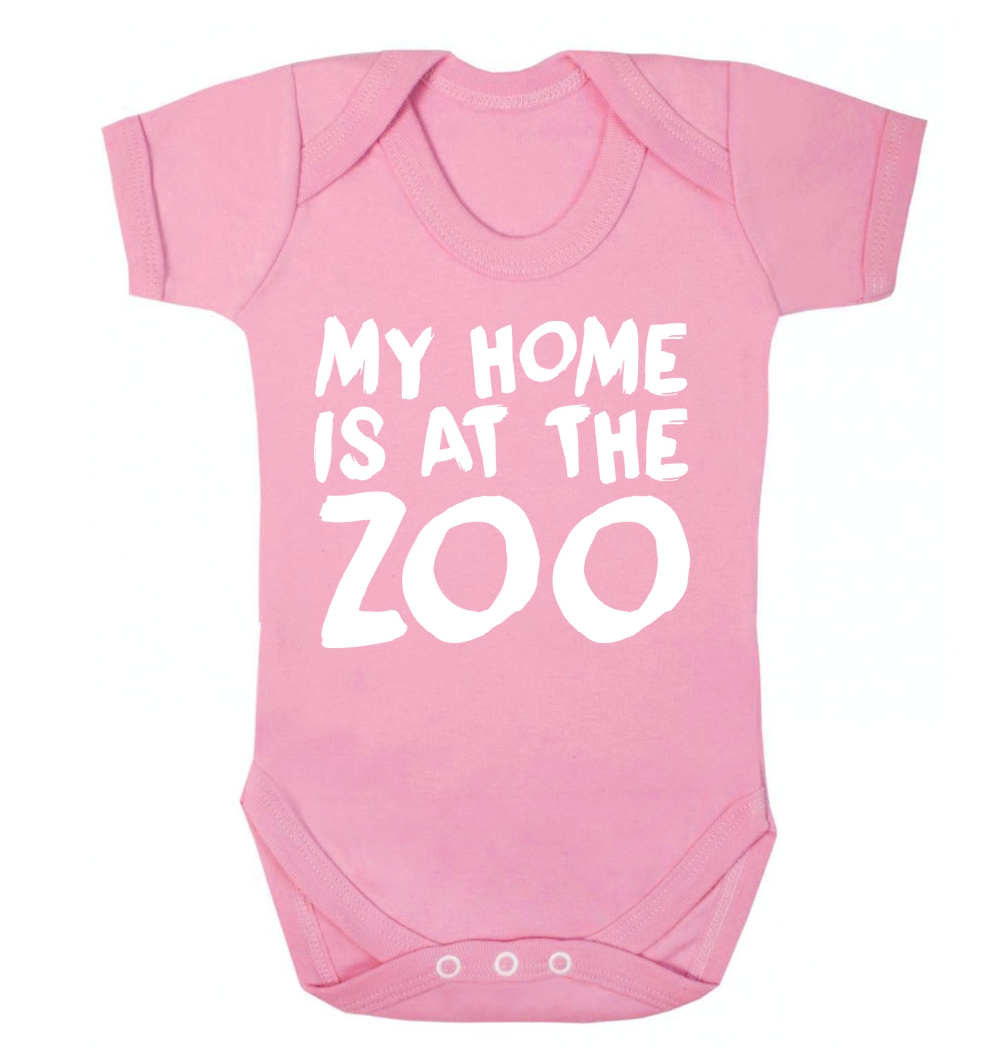 My home is at the zoo Baby Vest pale pink 18-24 months