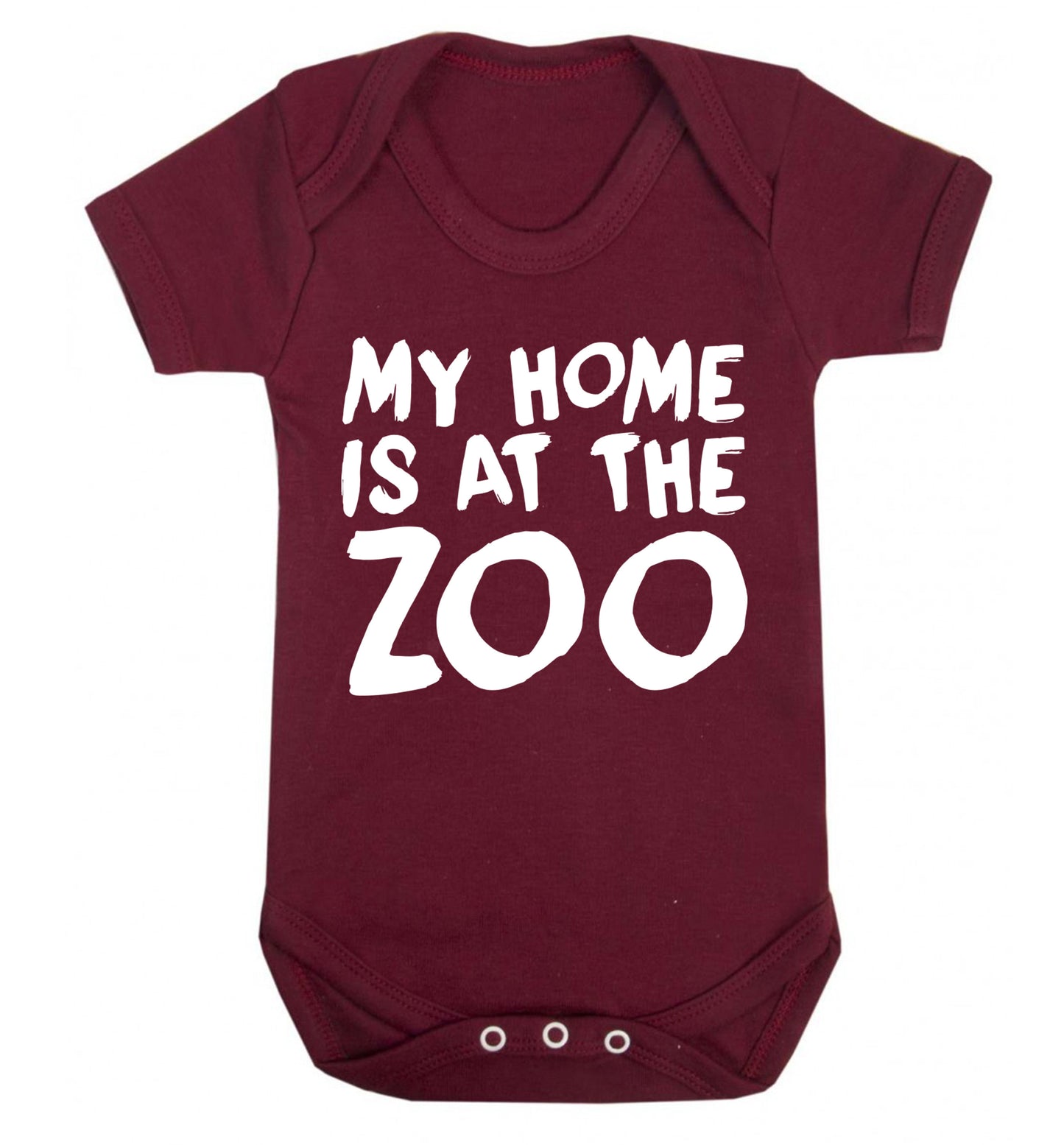My home is at the zoo Baby Vest maroon 18-24 months