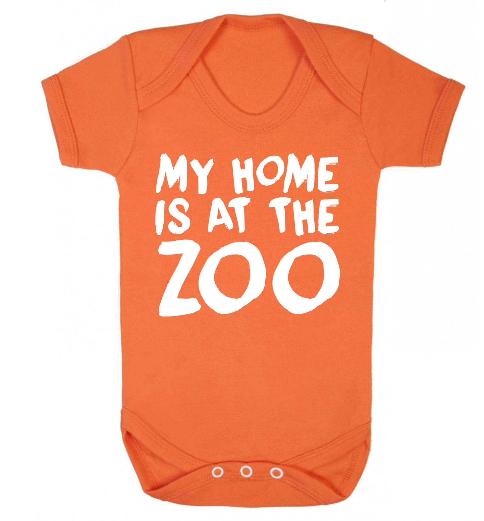 My home is at the zoo Baby Vest orange 18-24 months