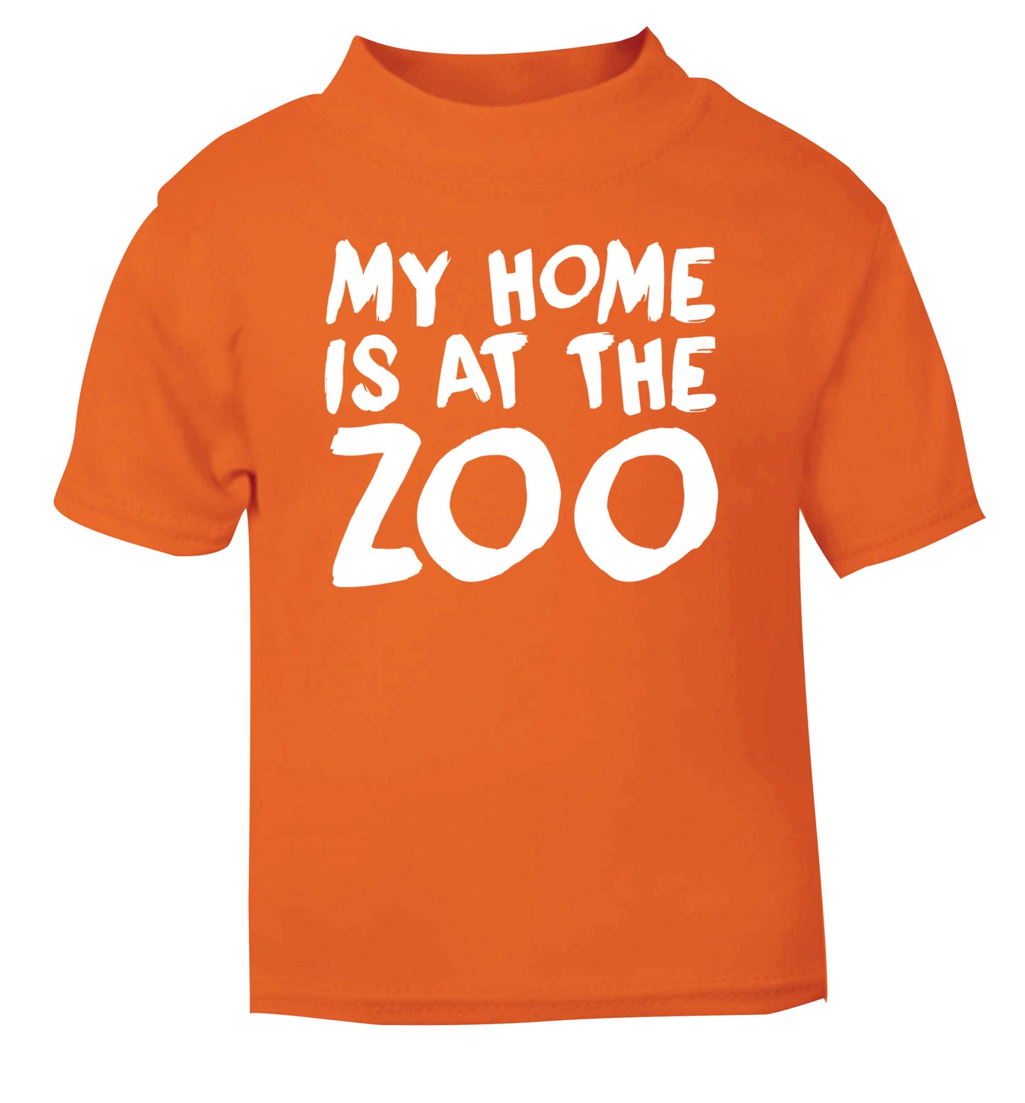My home is at the zoo orange Baby Toddler Tshirt 2 Years