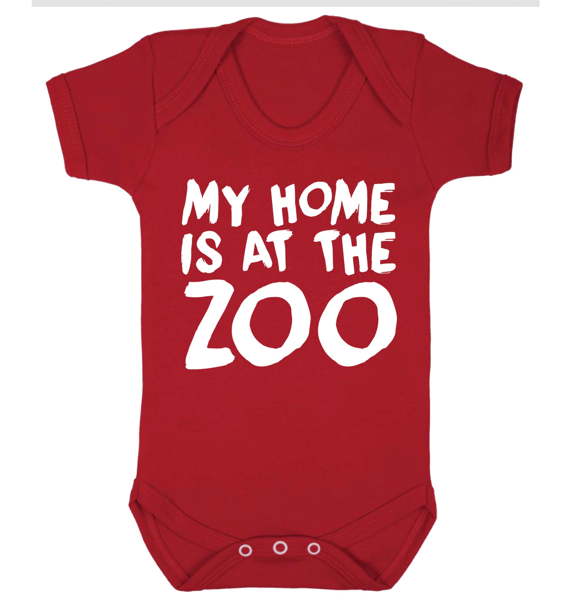 My home is at the zoo Baby Vest red 18-24 months