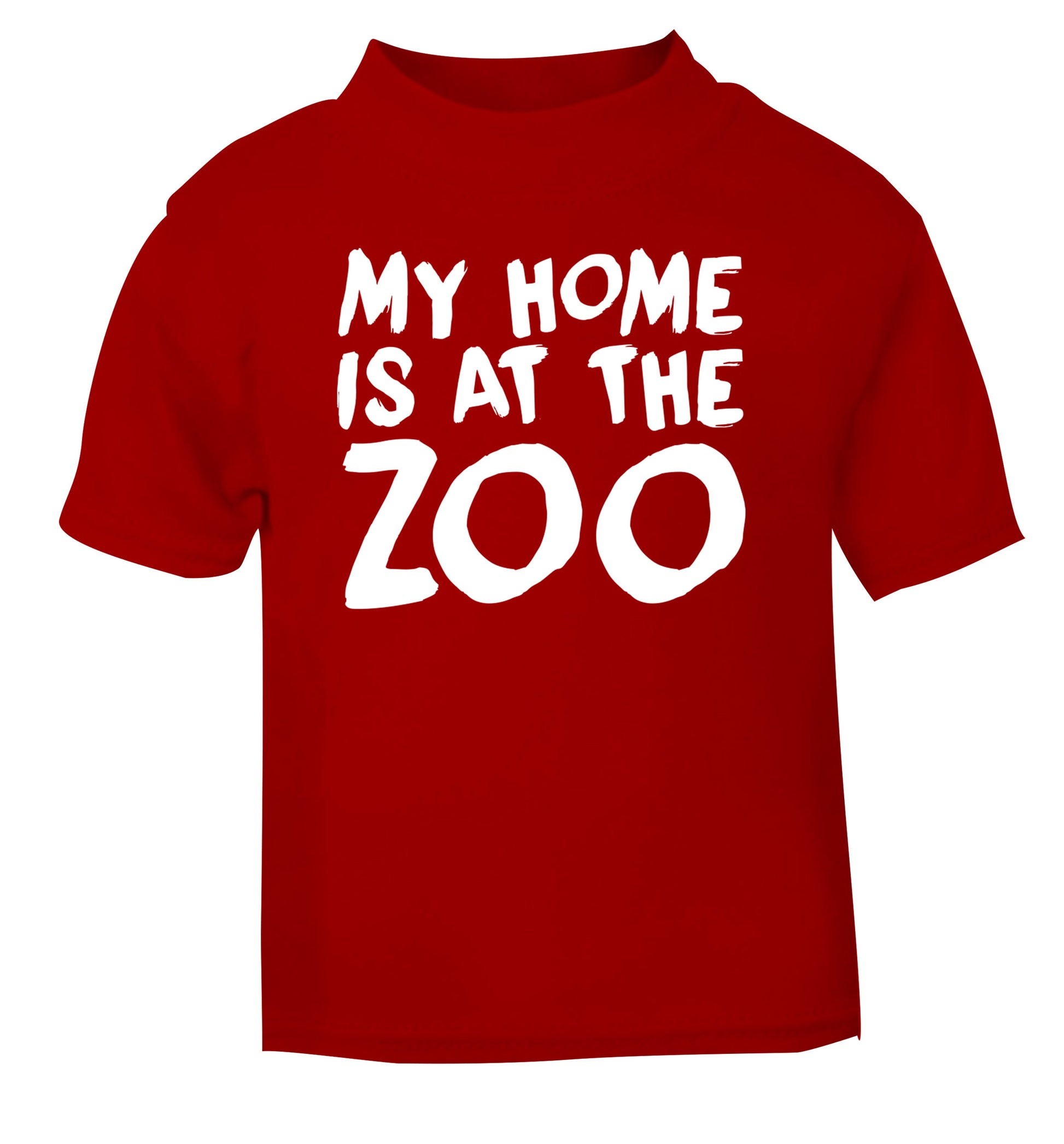 My home is at the zoo red Baby Toddler Tshirt 2 Years