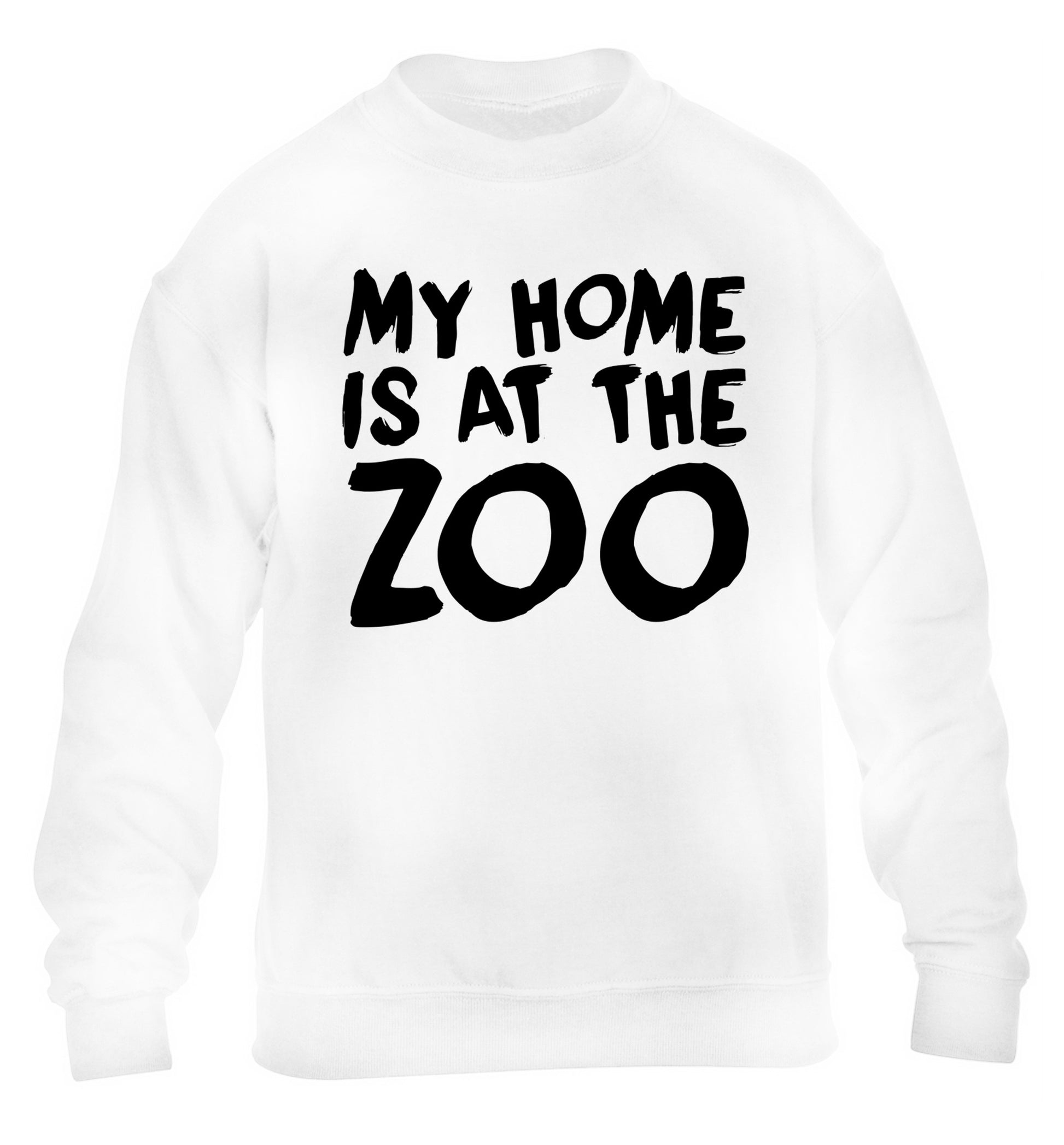 My home is at the zoo children's white sweater 12-14 Years