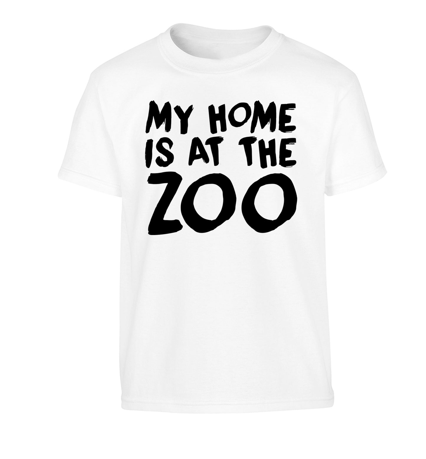 My home is at the zoo Children's white Tshirt 12-14 Years