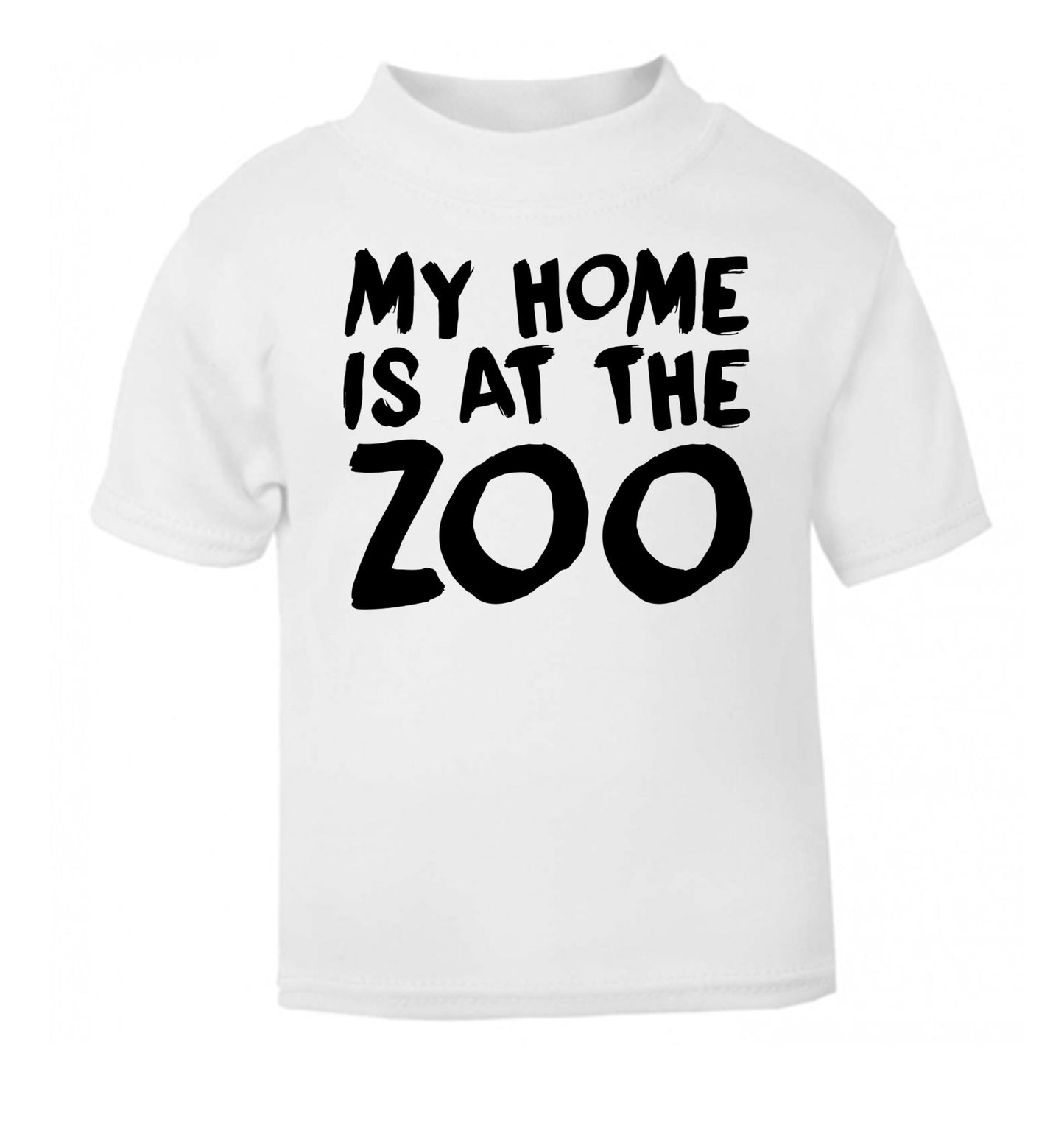 My home is at the zoo white Baby Toddler Tshirt 2 Years