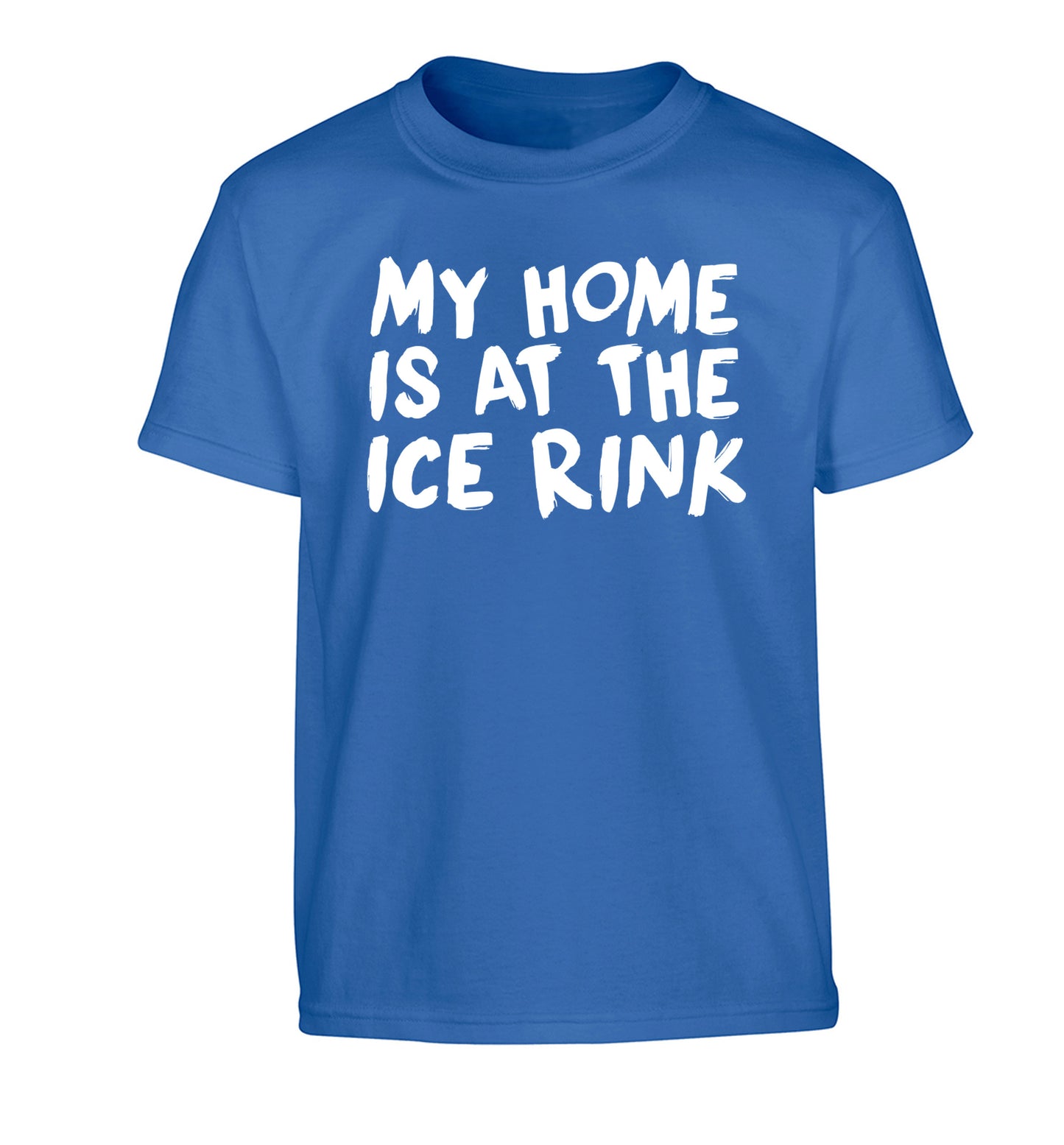 My home is at the ice rink Children's blue Tshirt 12-14 Years