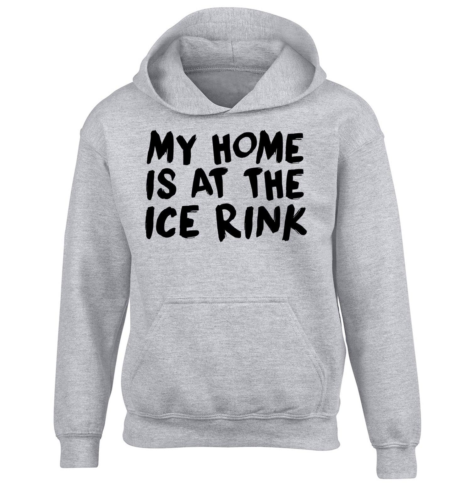 My home is at the ice rink children's grey hoodie 12-14 Years