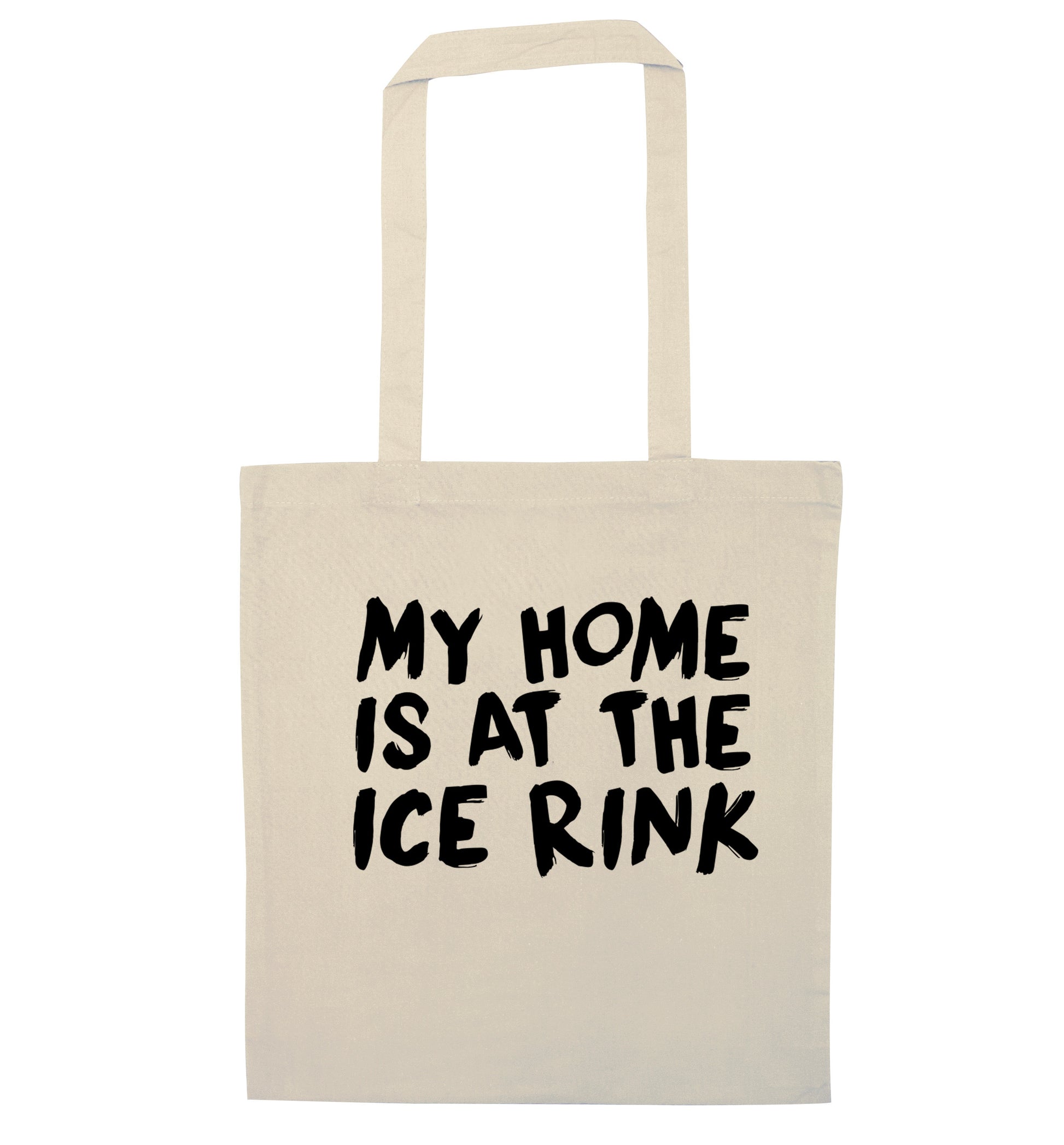 My home is at the ice rink natural tote bag