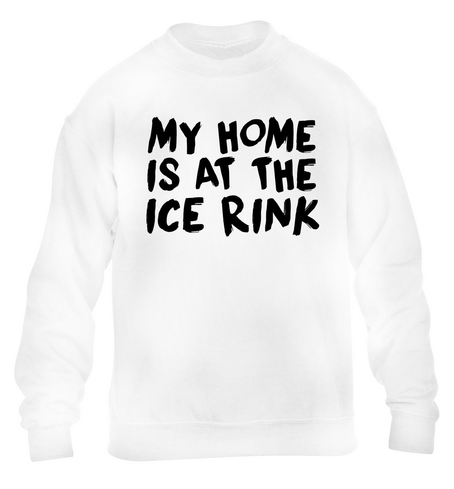 My home is at the ice rink children's white sweater 12-14 Years
