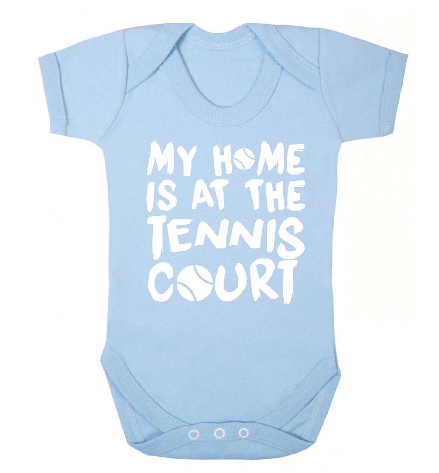 My home is at the tennis court Baby Vest pale blue 18-24 months